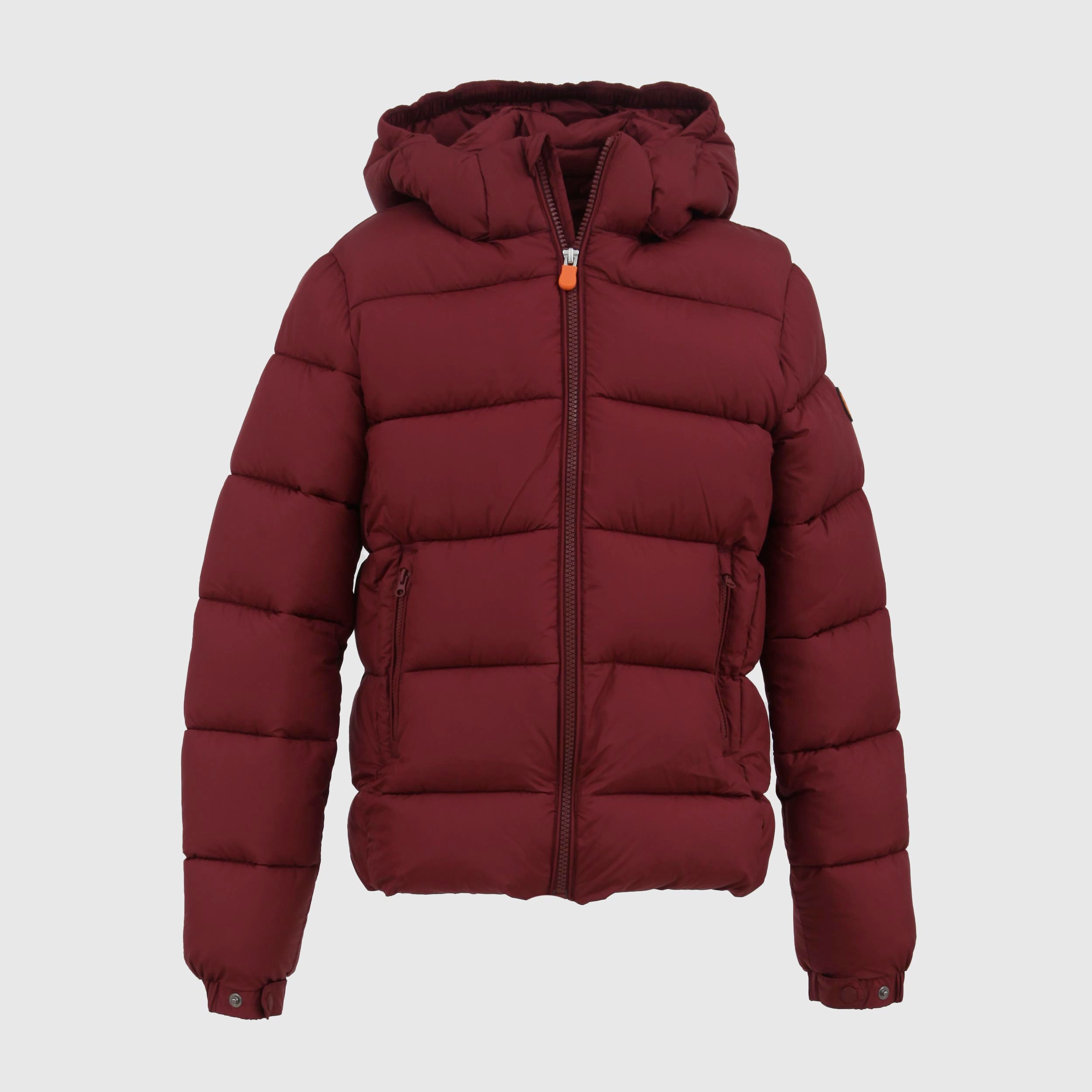 Piumino Bordeaux Con Tasche Sul Davanti Firmato SAVE THE DUCK