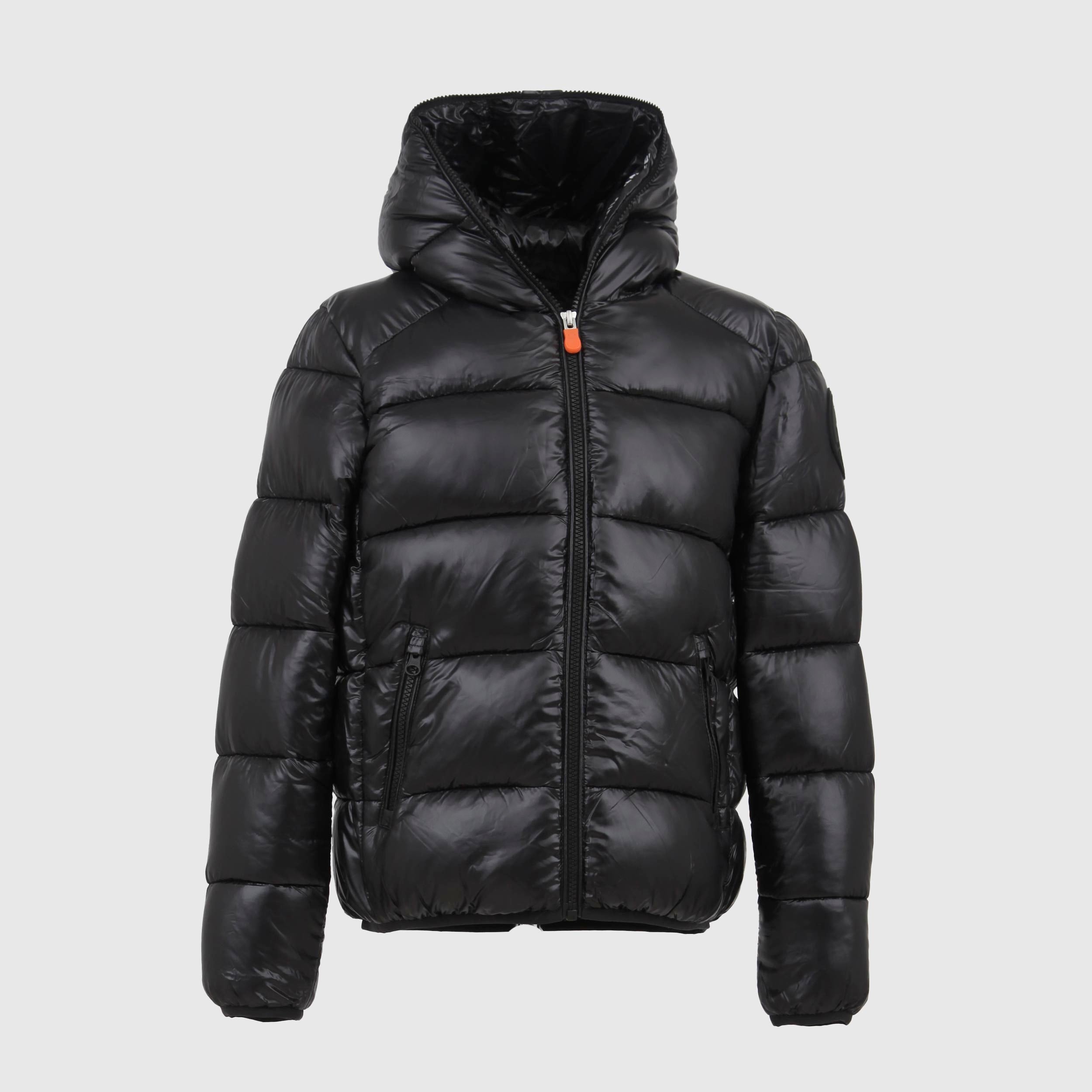 Piumino Nero Artie Con Tasche Sul Davanti Firmato SAVE THE DUCK