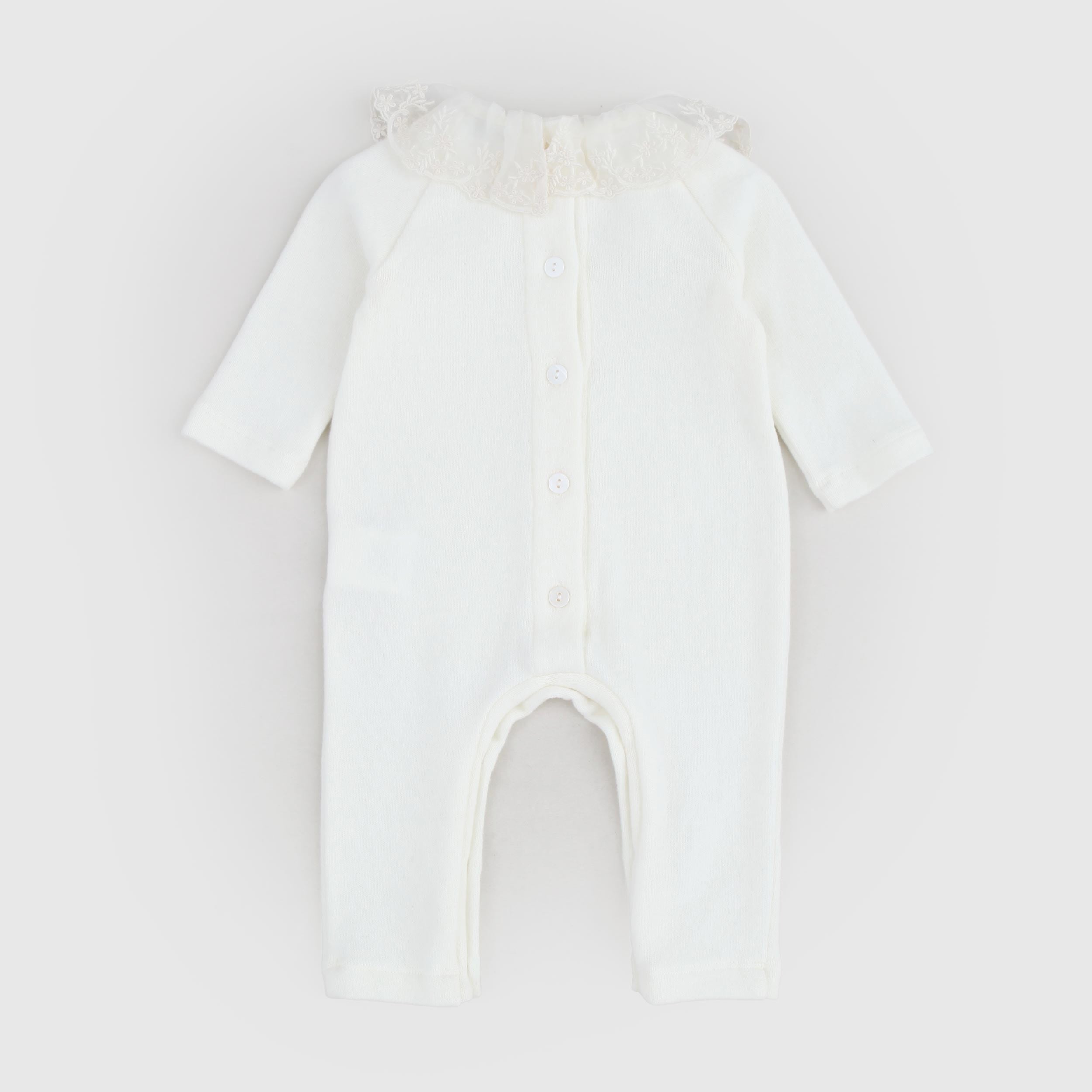 Pagliaccetto Bianco Con Pizzo Firmato JESURUM