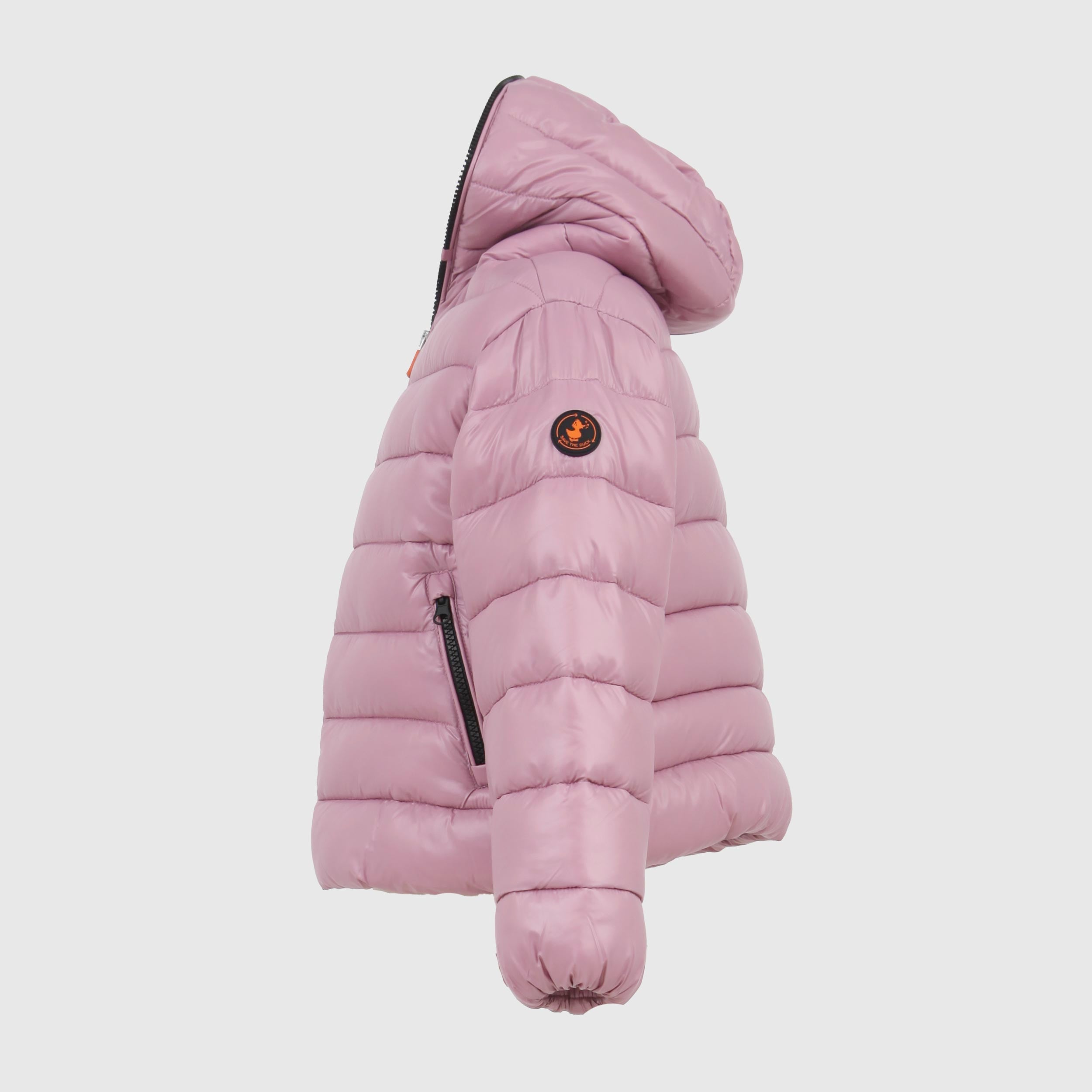 Giacca Rosa Con Zip E Logo Firmata SAVE THE DUCK