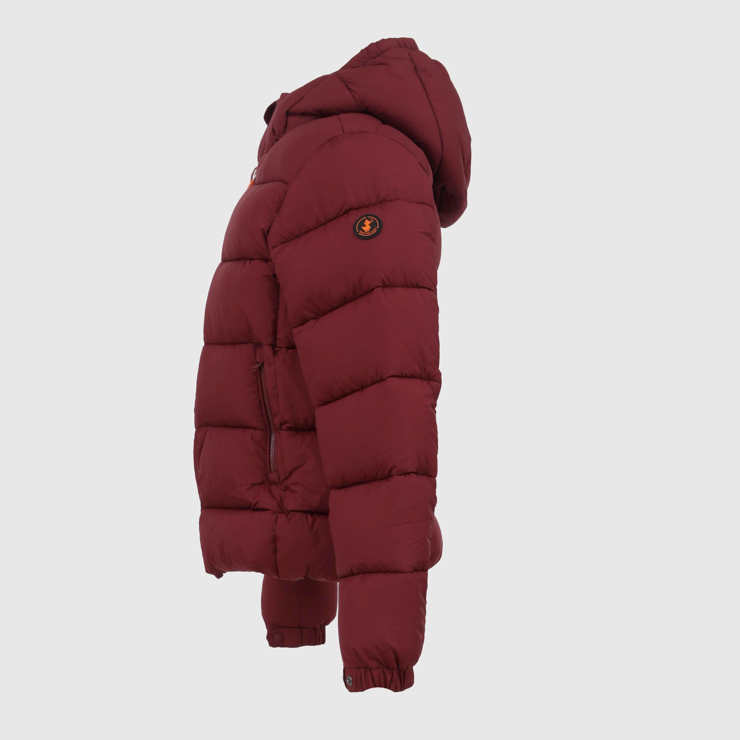Piumino Bordeaux Con Tasche Sul Davanti Firmato SAVE THE DUCK