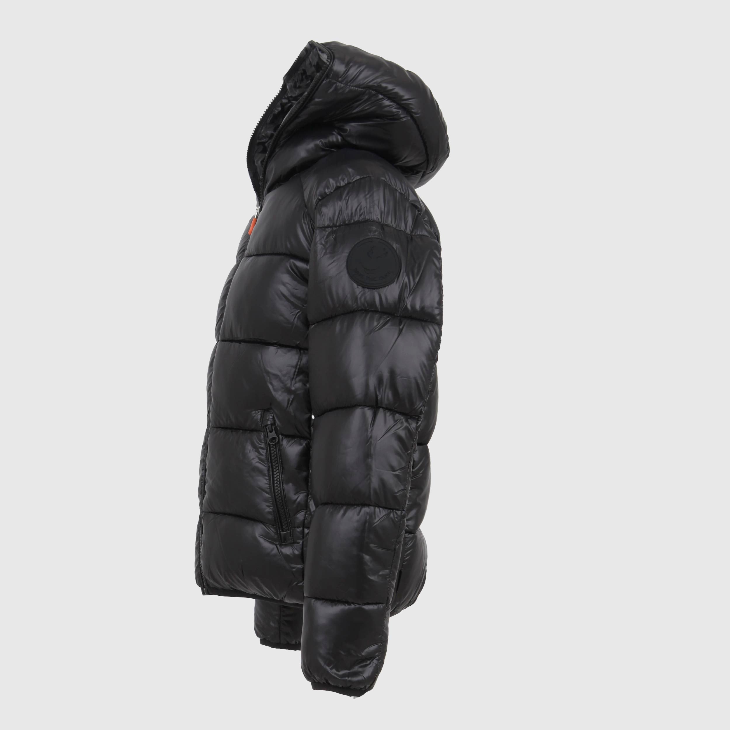 Piumino Nero Artie Con Tasche Sul Davanti Firmato SAVE THE DUCK