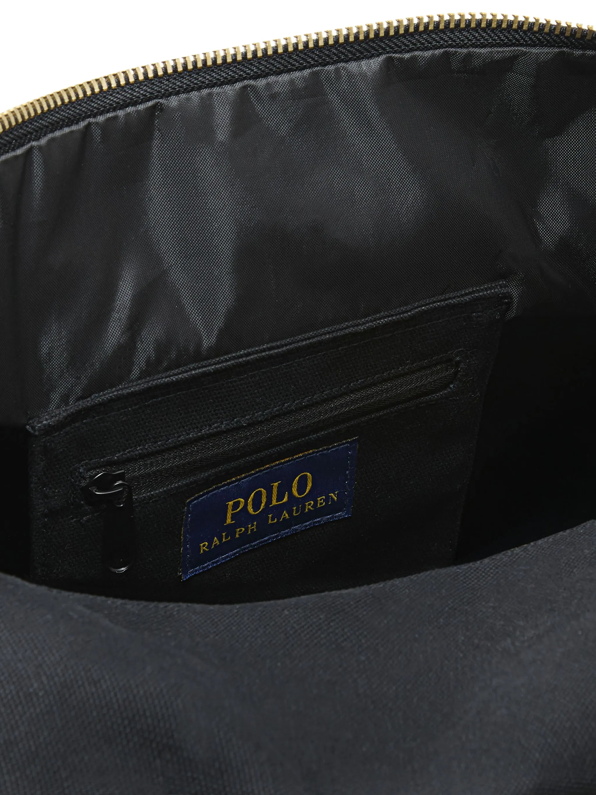 Borsa Nera Con Maxi Logo Duffle Firmata RALPH LAUREN