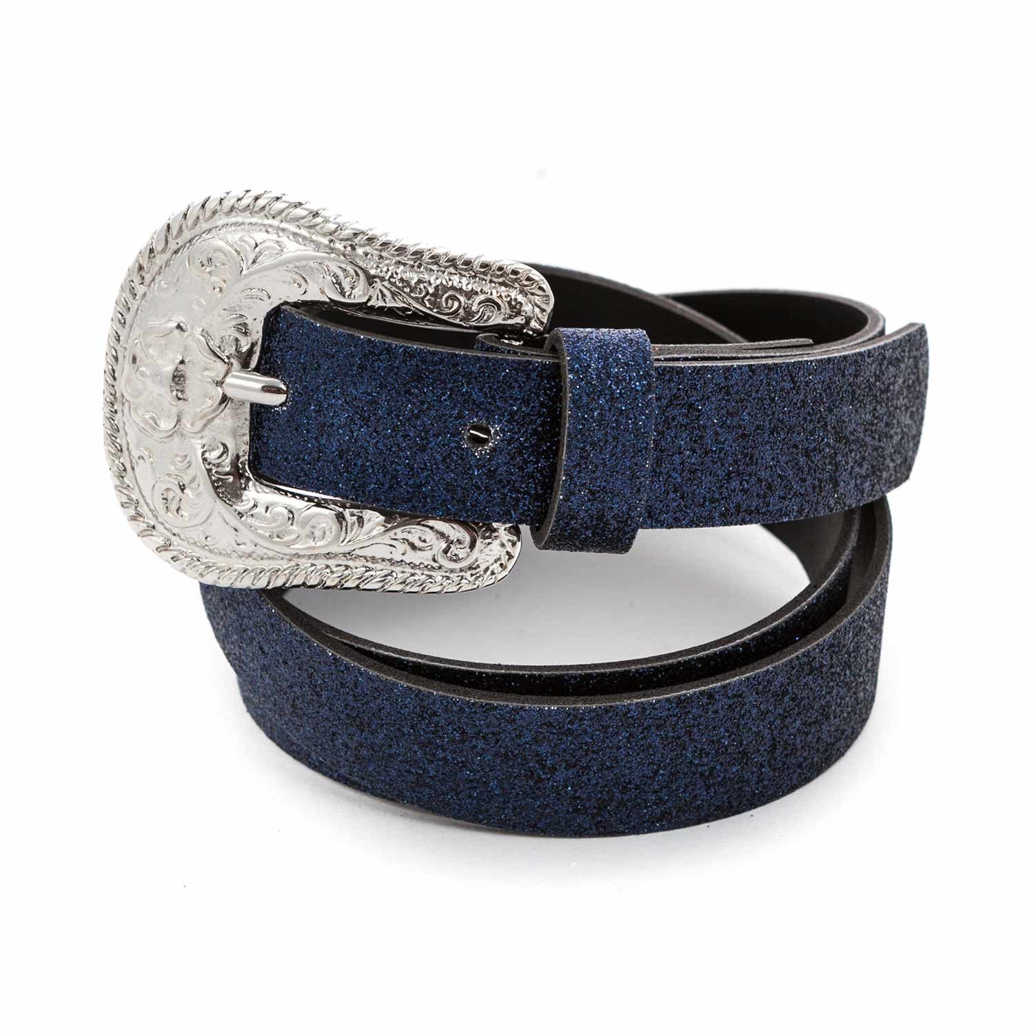 CINTURA GLITTER BLU BAMBINA TEENAGER - annameglio.com abbigliamento moda