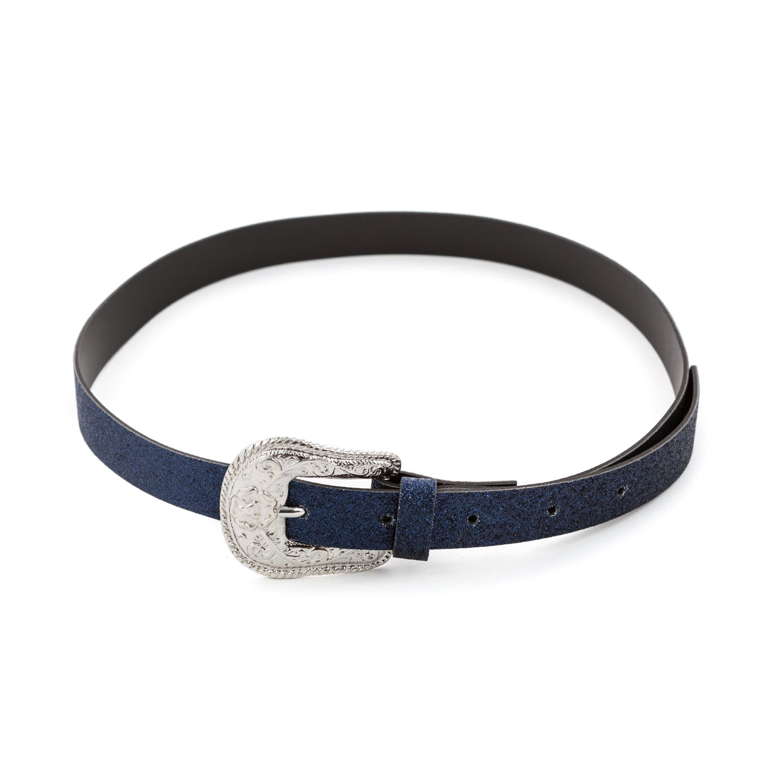 CINTURA GLITTER BLU BAMBINA TEENAGER - annameglio.com abbigliamento moda