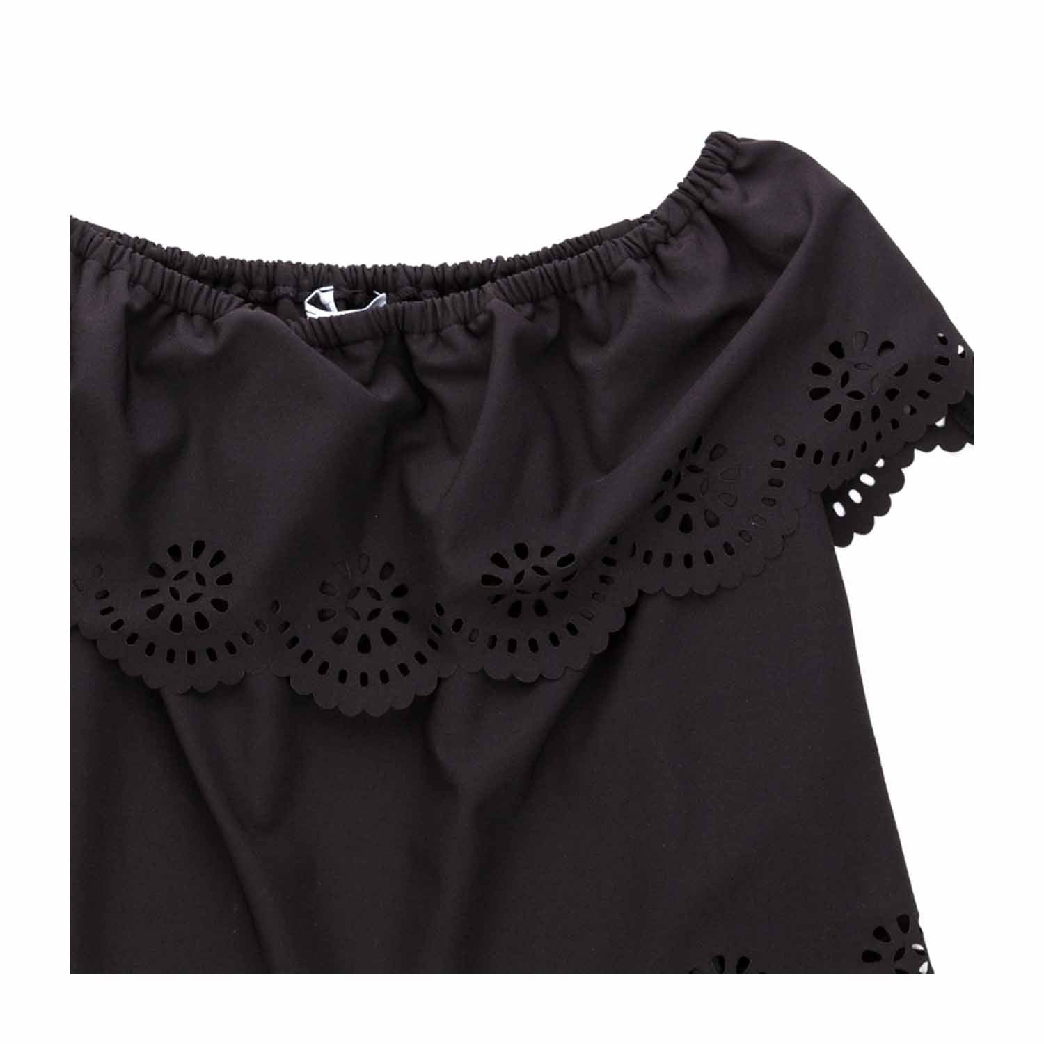 TOP NERO VOLANT BAMBINA E TEENAGER - annameglio.com abbigliamento moda