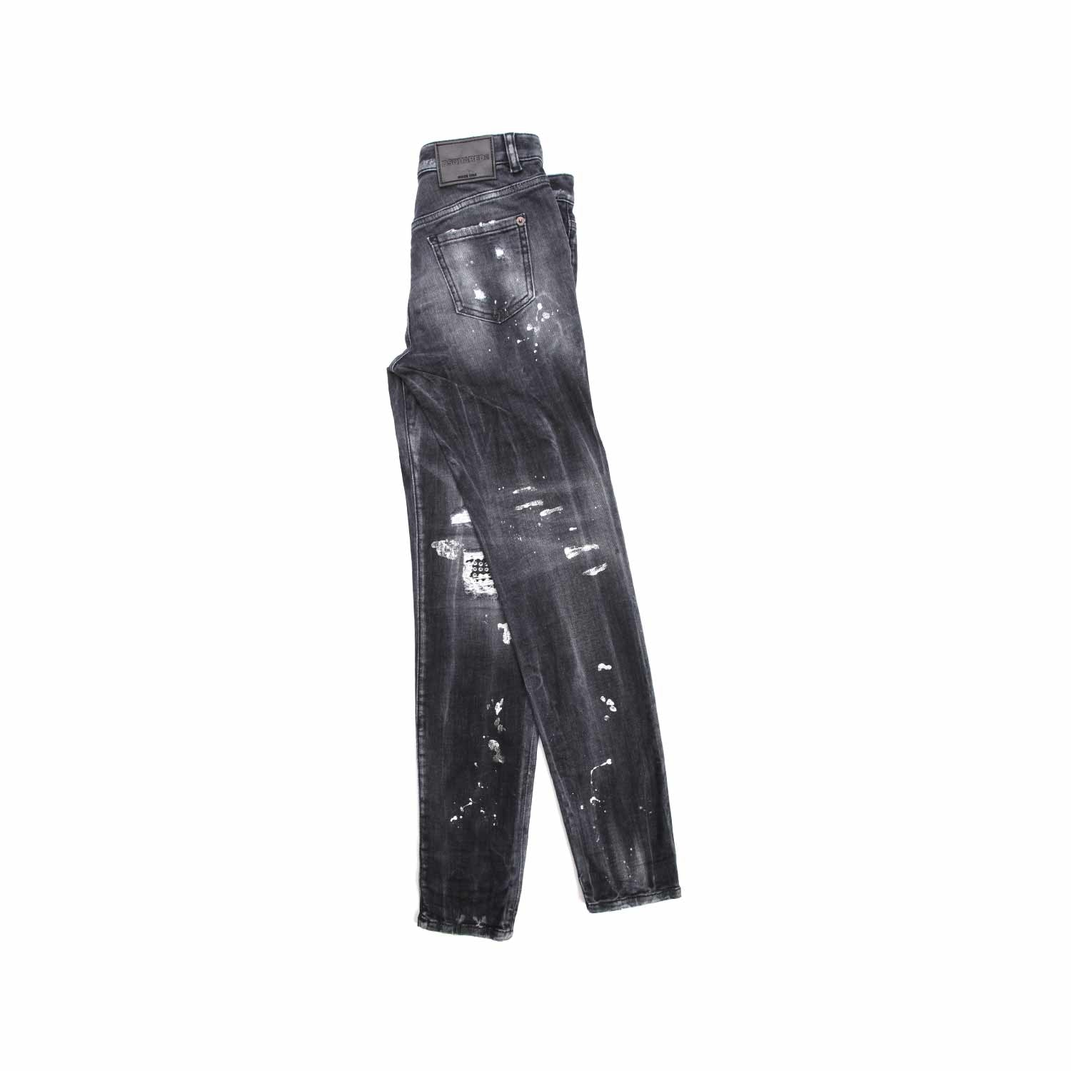 JEANS NERI STRAPPATI TEEN - annameglio.com abbigliamento moda