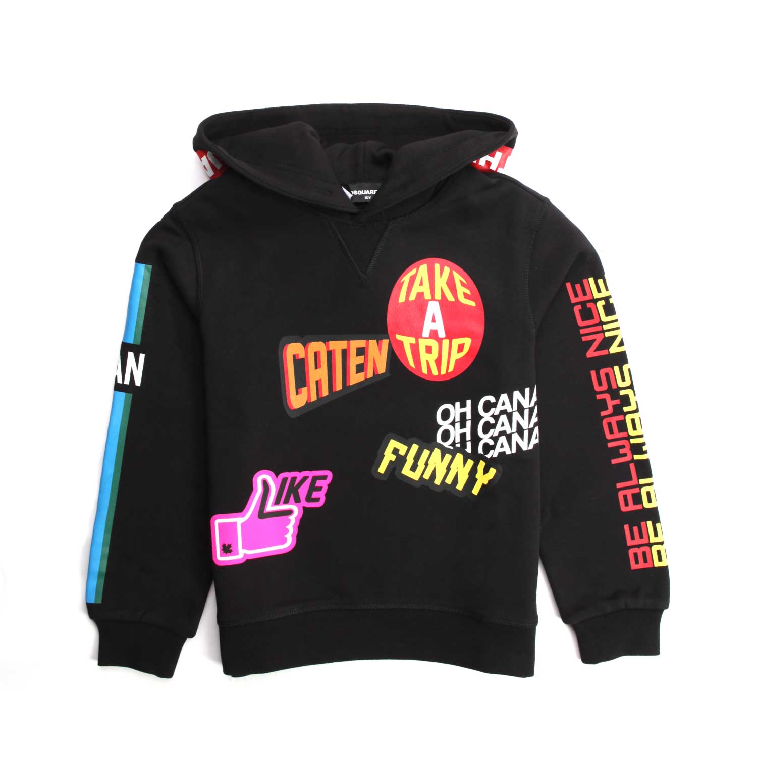 FELPA UNISEX NERA CAPPUCCIO - annameglio.com abbigliamento moda