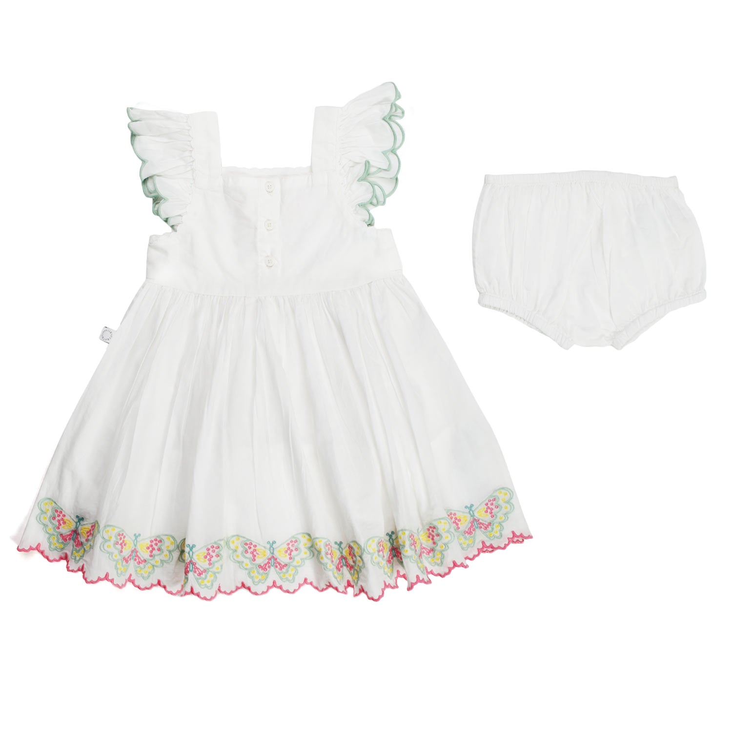 Vestito in Cotone con Farfalle Ricamate - annameglio.com abbigliamento moda