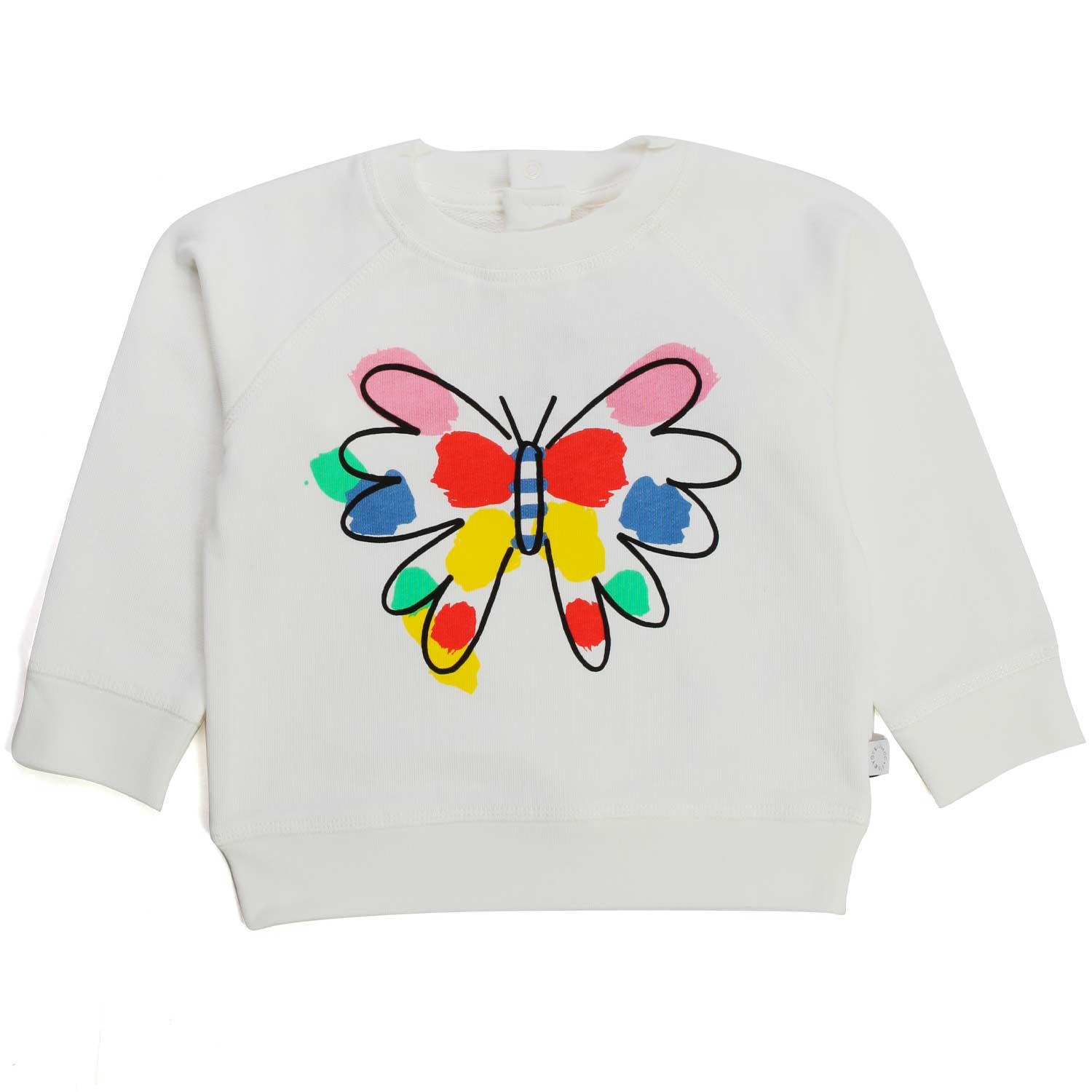 FELPA BIANCA CON FARFALLA BAMBINA - annameglio.com abbigliamento moda