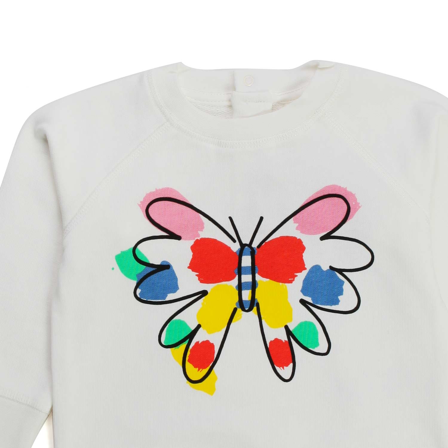 FELPA BIANCA CON FARFALLA BAMBINA - annameglio.com abbigliamento moda