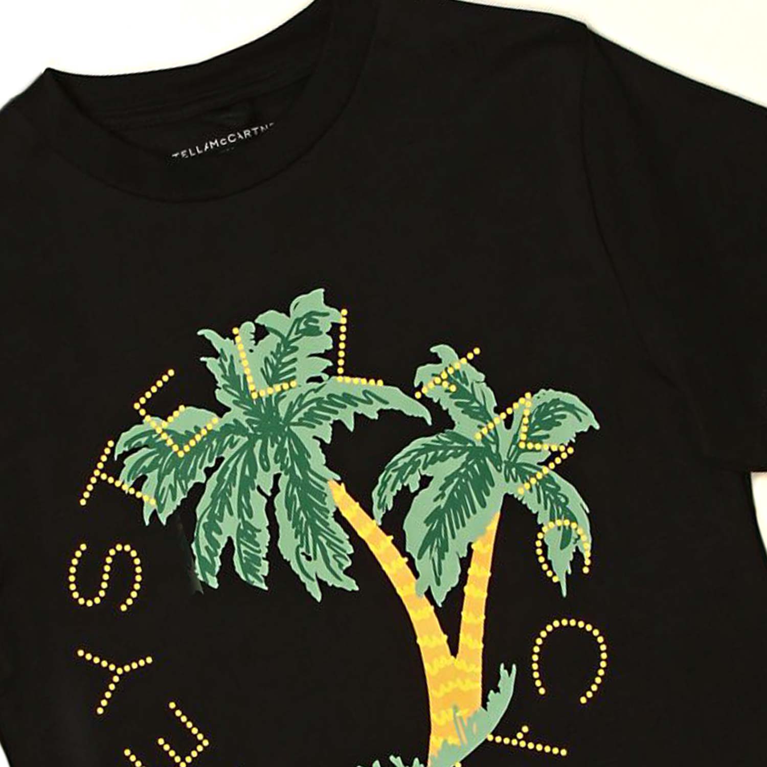 T-SHIRT NERA CON PALME BAMBINO E TEENAGER - annameglio.com abbigliamento moda