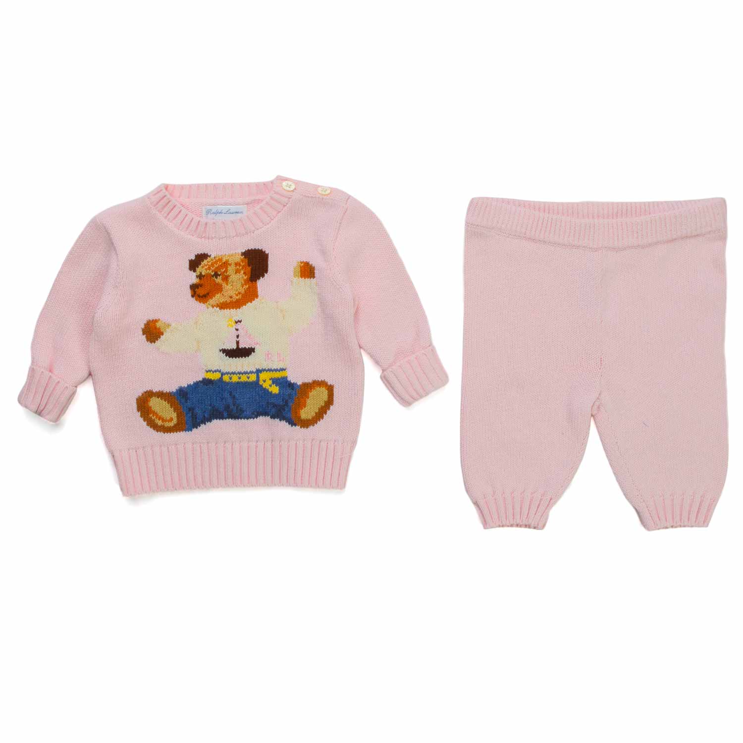 COMPLETO ROSA COTONE NEONATA - annameglio.com abbigliamento moda