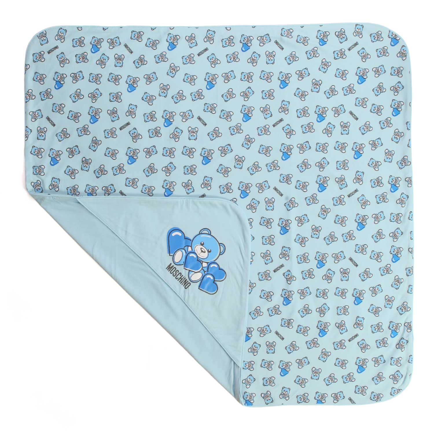 COPERTINA COTONE CELESTE NEONATO - annameglio.com abbigliamento moda