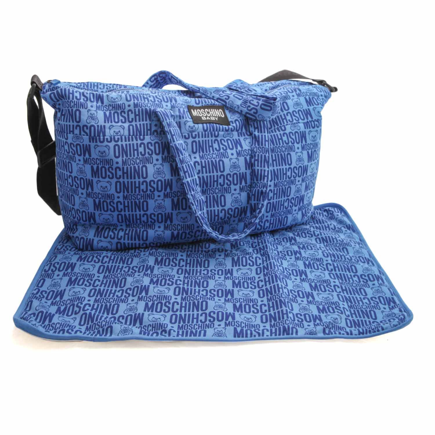 BORSA MAMMA BLU STAMPA LOGO - annameglio.com abbigliamento moda