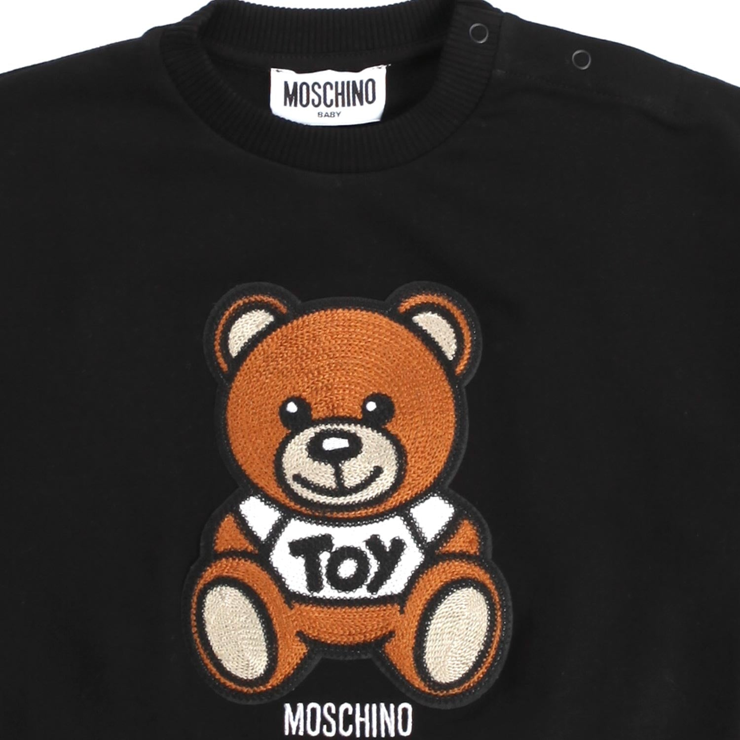 FELPA NERA CON ORSETTO BABY - annameglio.com abbigliamento moda