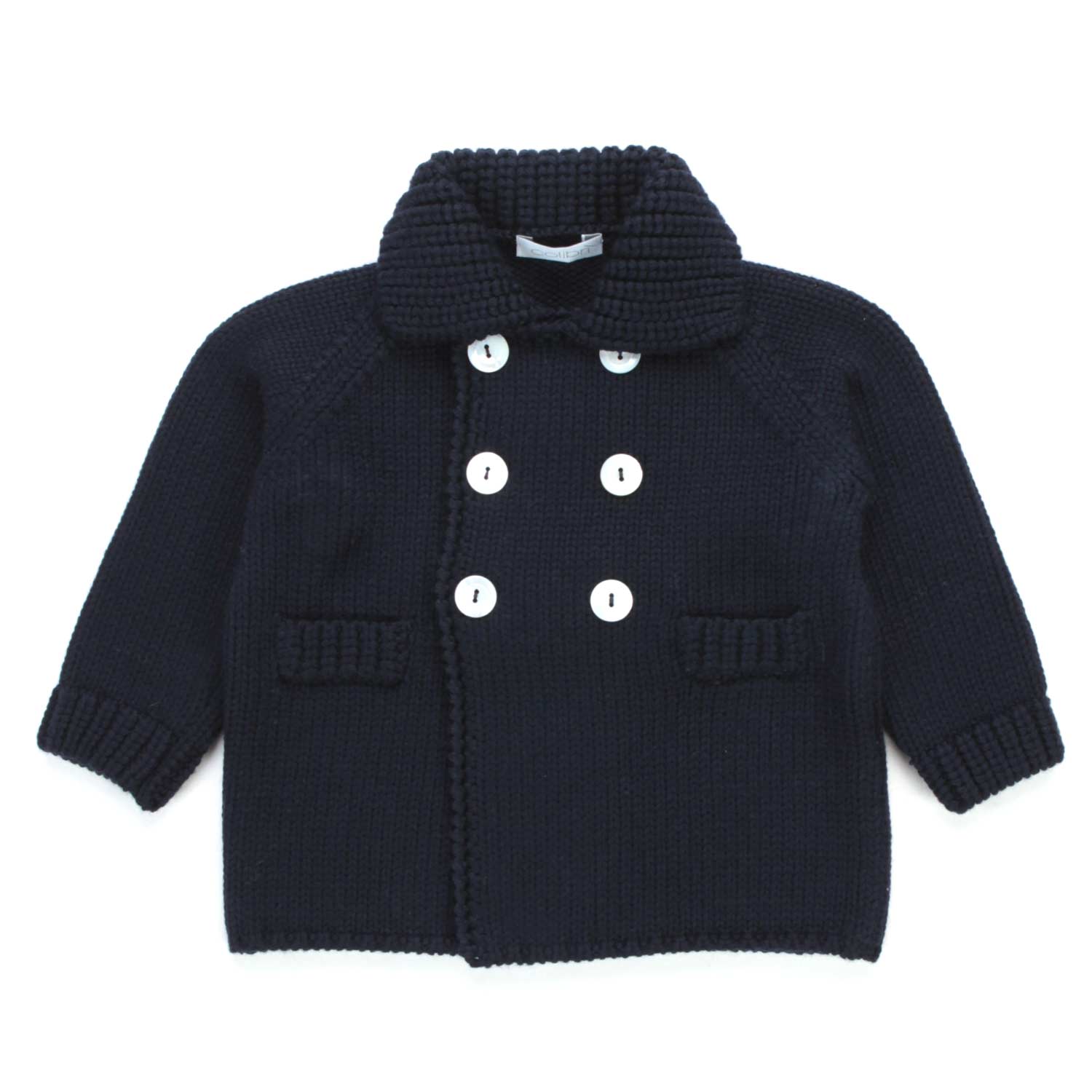 CARDIGAN BLU CASHMERE NEONATO - annameglio.com abbigliamento moda