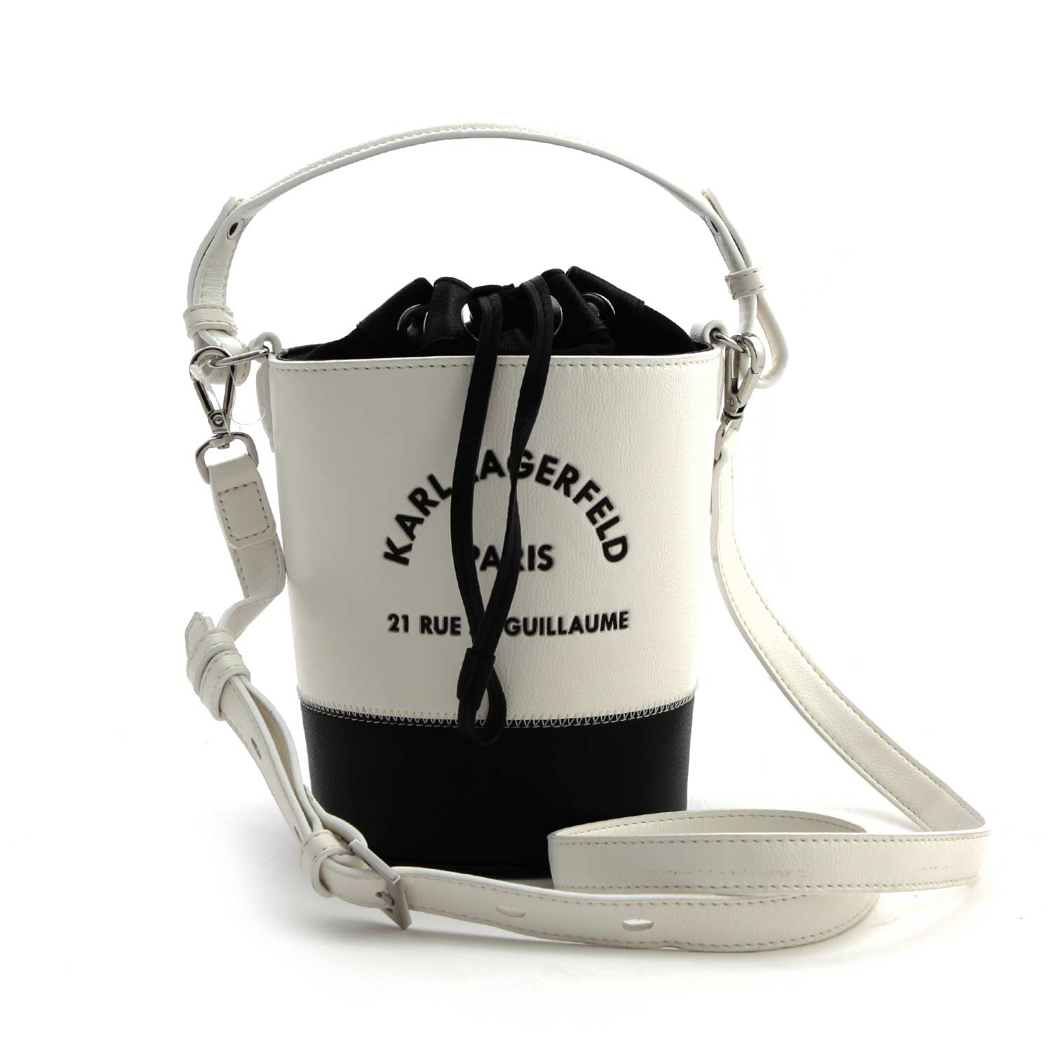 BORSA A SECCHIELLO BIANCA E NERA RAGAZZA - annameglio.com abbigliamento moda