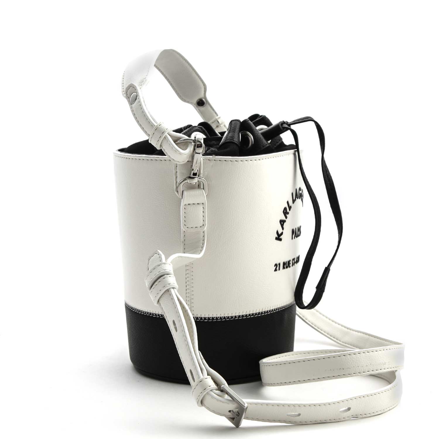 BORSA A SECCHIELLO BIANCA E NERA RAGAZZA - annameglio.com abbigliamento moda