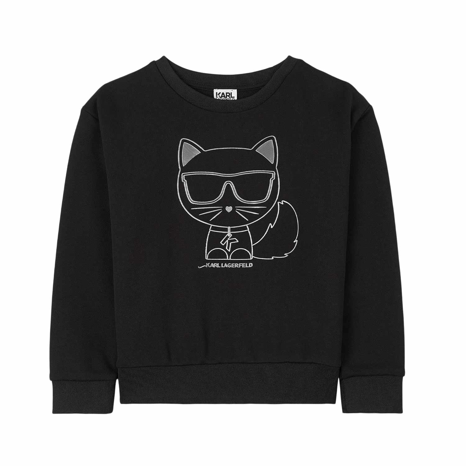 FELPA GATTINO NERA BAMBINA E TEENAGER - annameglio.com abbigliamento moda
