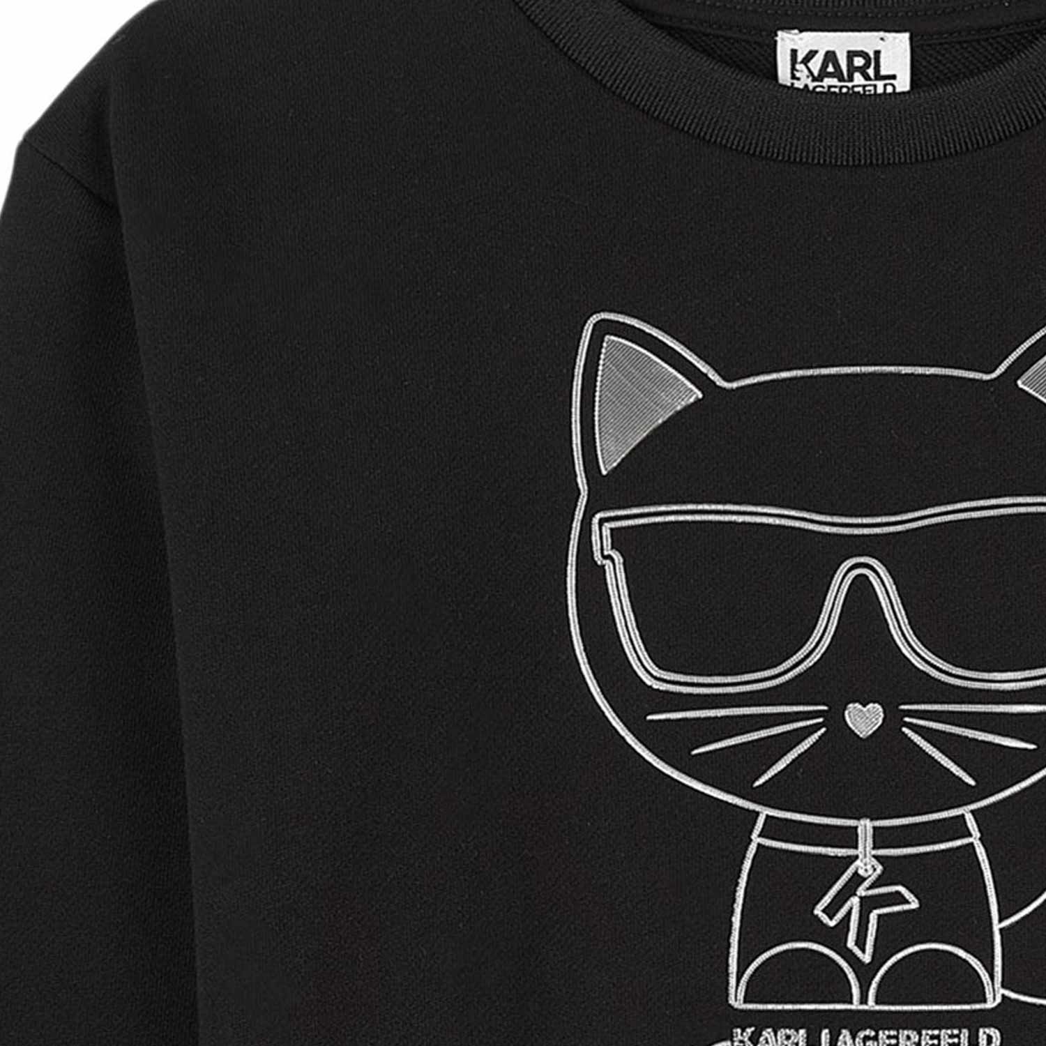 FELPA GATTINO NERA BAMBINA E TEENAGER - annameglio.com abbigliamento moda