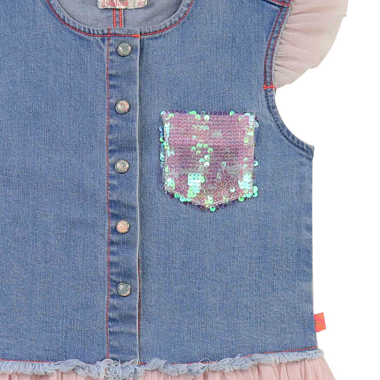 ABITO ROSA E DENIM BAMBINA - annameglio.com abbigliamento moda