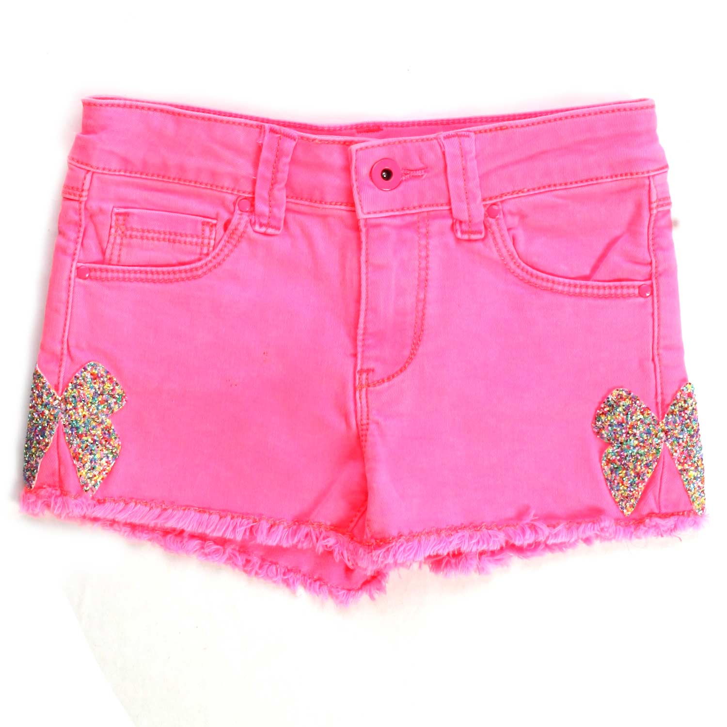 SHORTS IN DENIM ROSA FLUO BAMBINA - annameglio.com abbigliamento moda
