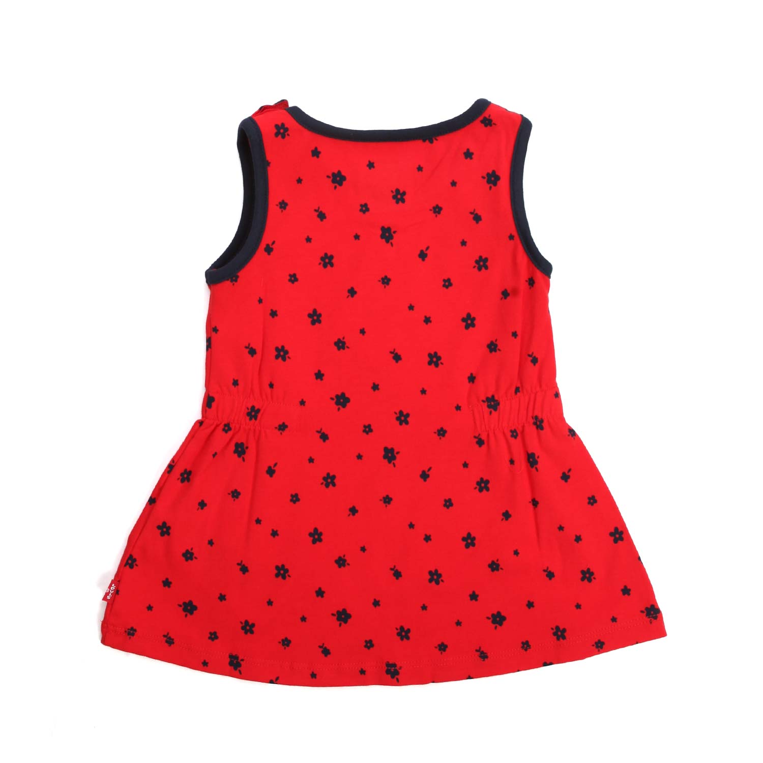 ABITO BIMBA ROSSO CON FIORELLINI BLU - annameglio.com abbigliamento moda