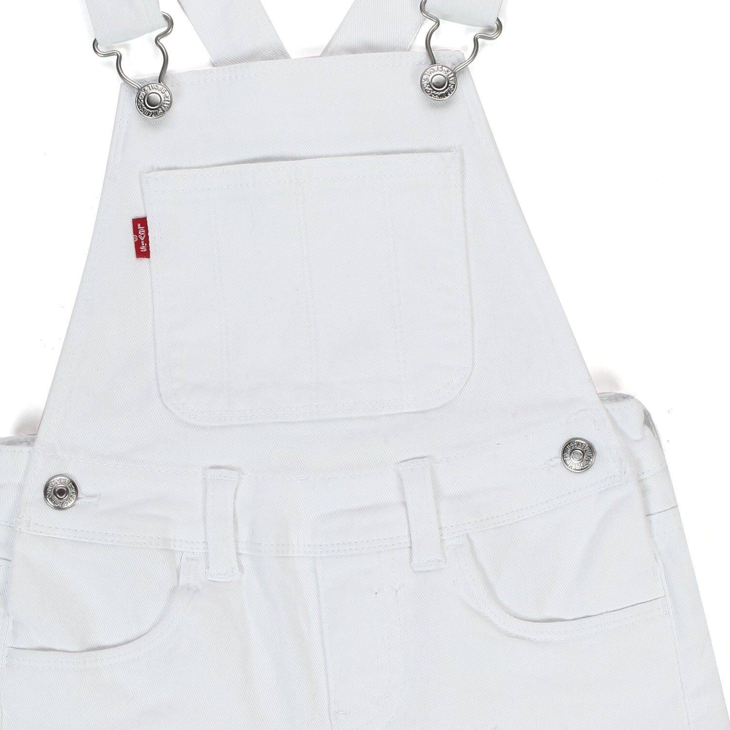 SALOPETTE CORTA IN DENIM BIANCO BAMBINA TEENAGER - annameglio.com abbigliamento moda