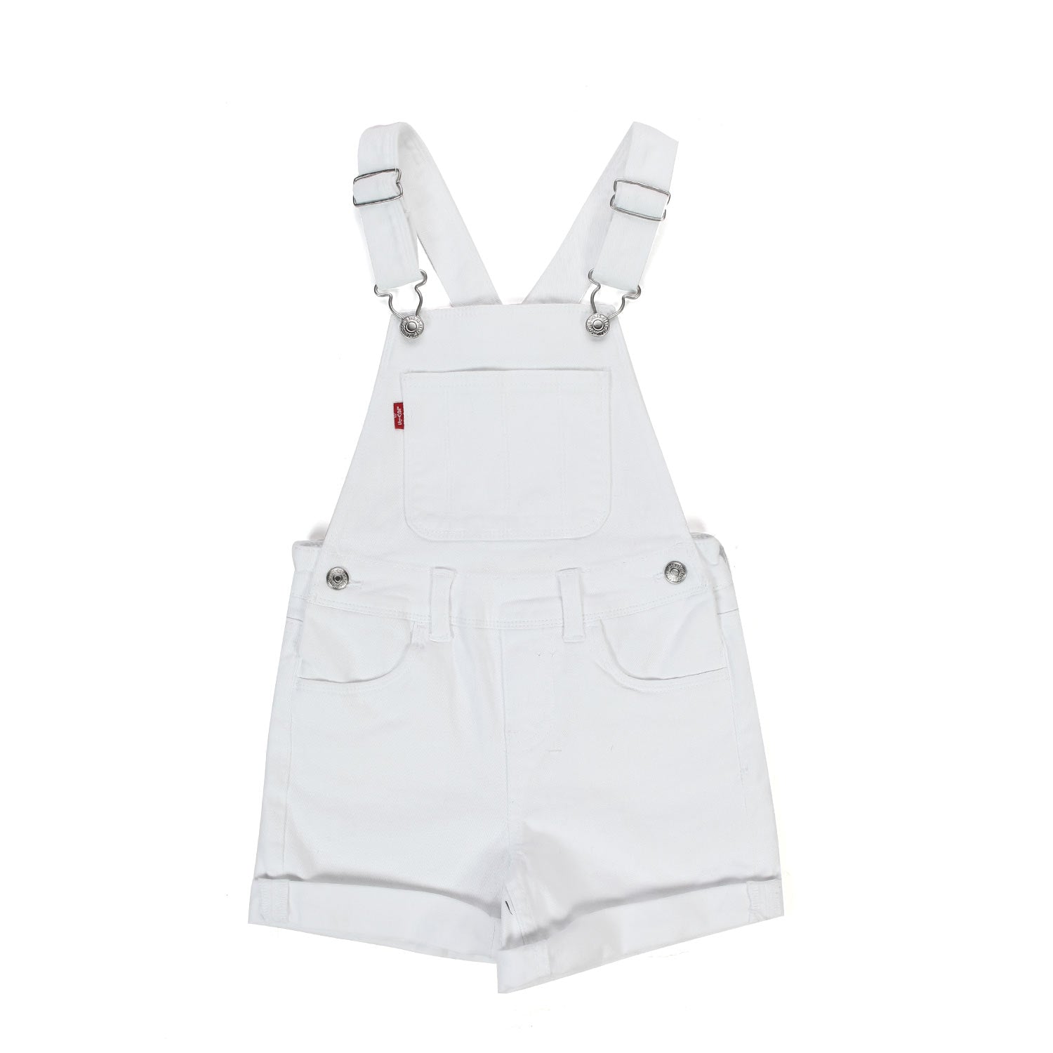 SALOPETTE CORTA IN DENIM BIANCO BAMBINA - annameglio.com abbigliamento moda