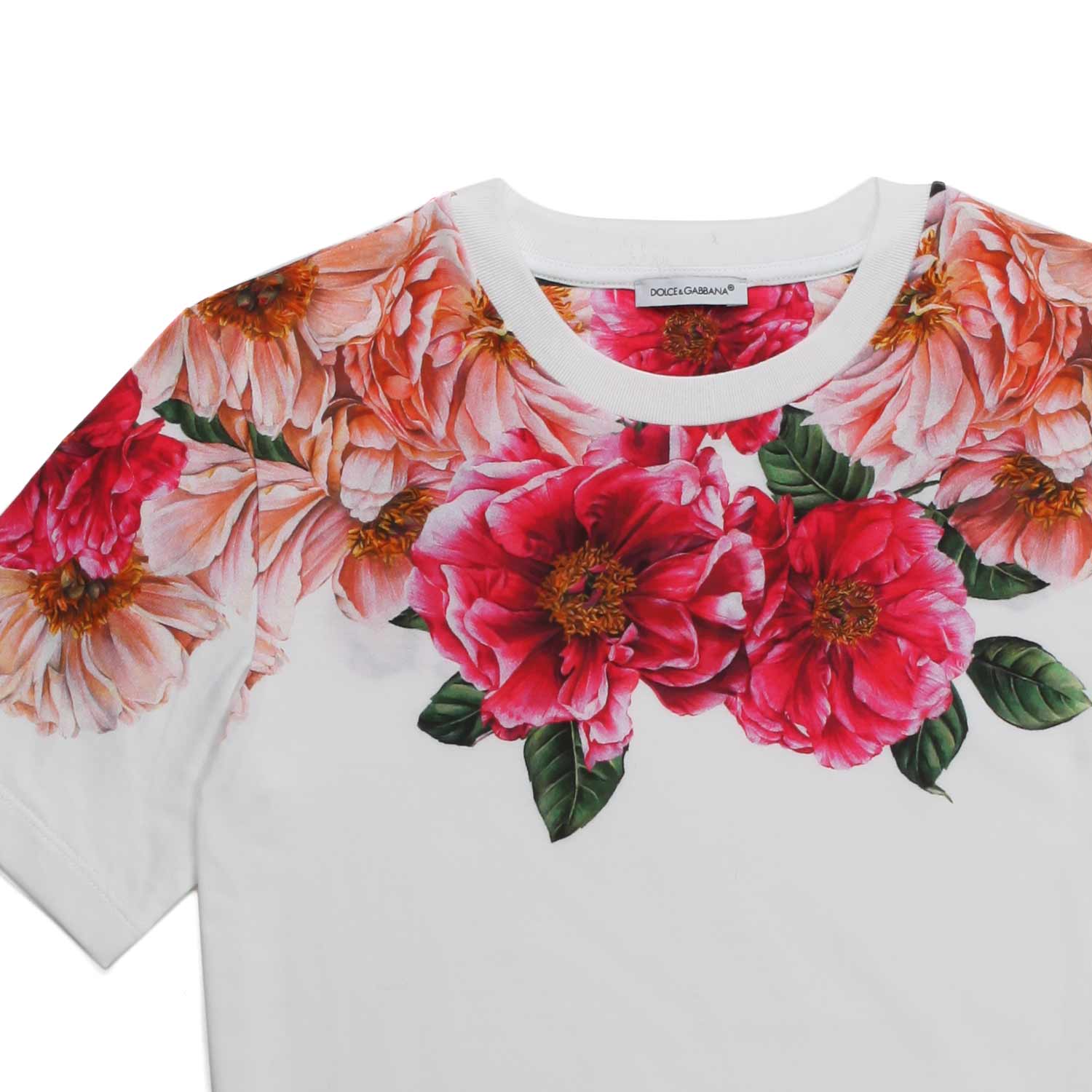 T-SHIRT FLOREALE BIANCA E ROSA BAMBINA - annameglio.com abbigliamento moda