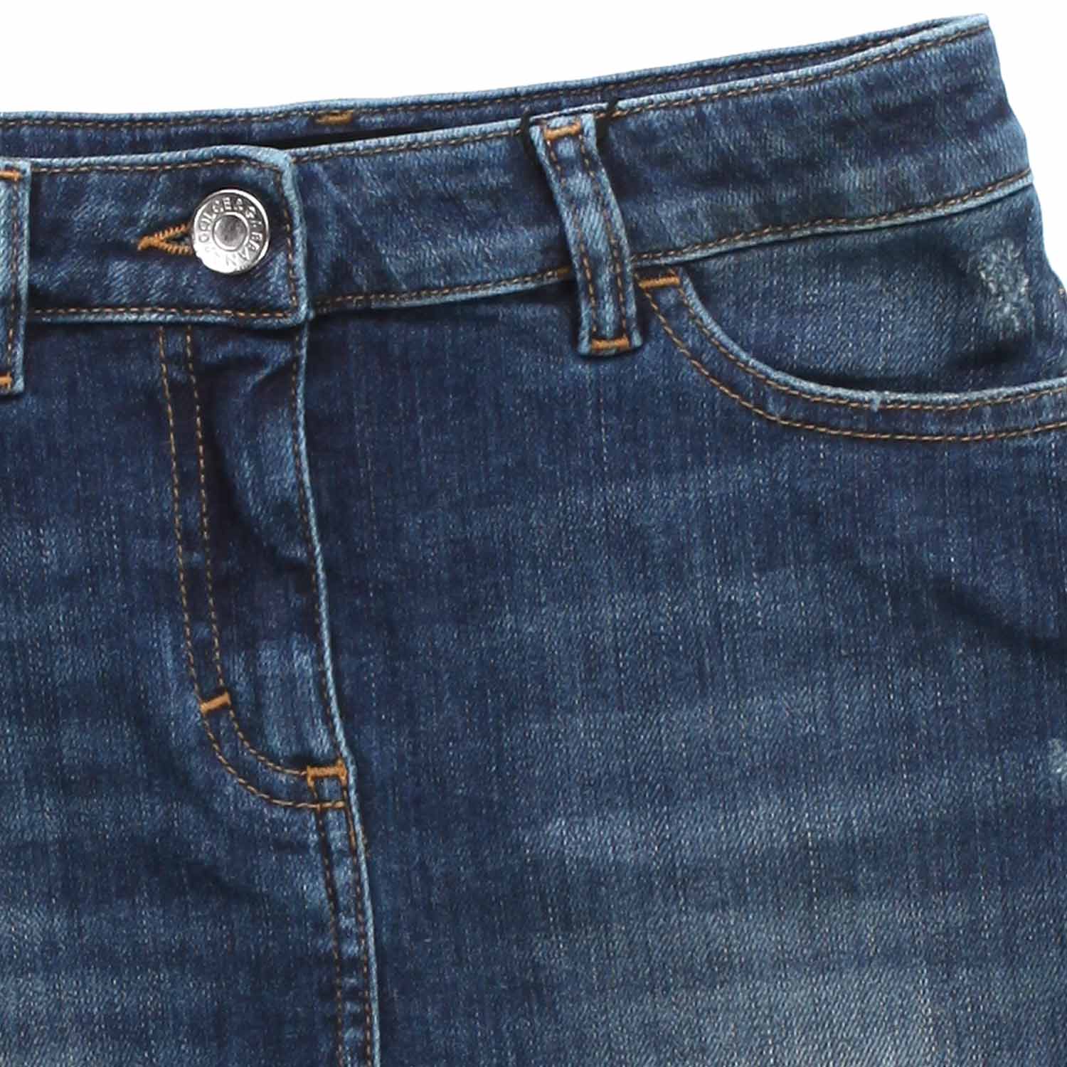 GONNA IN DENIM SCURO BAMBINA - annameglio.com abbigliamento moda