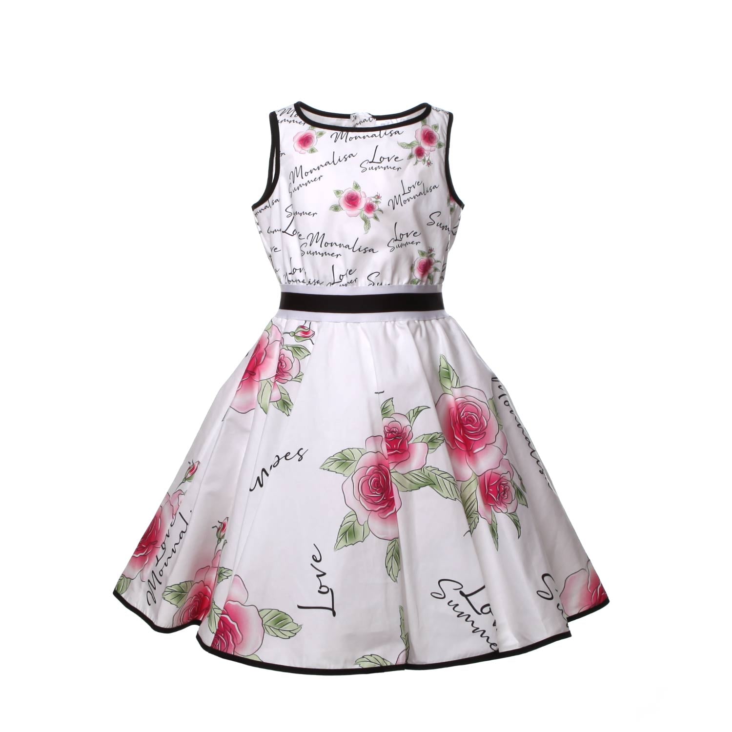 ABITO BAMBINA CON STAMPA ROSE - annameglio.com abbigliamento moda