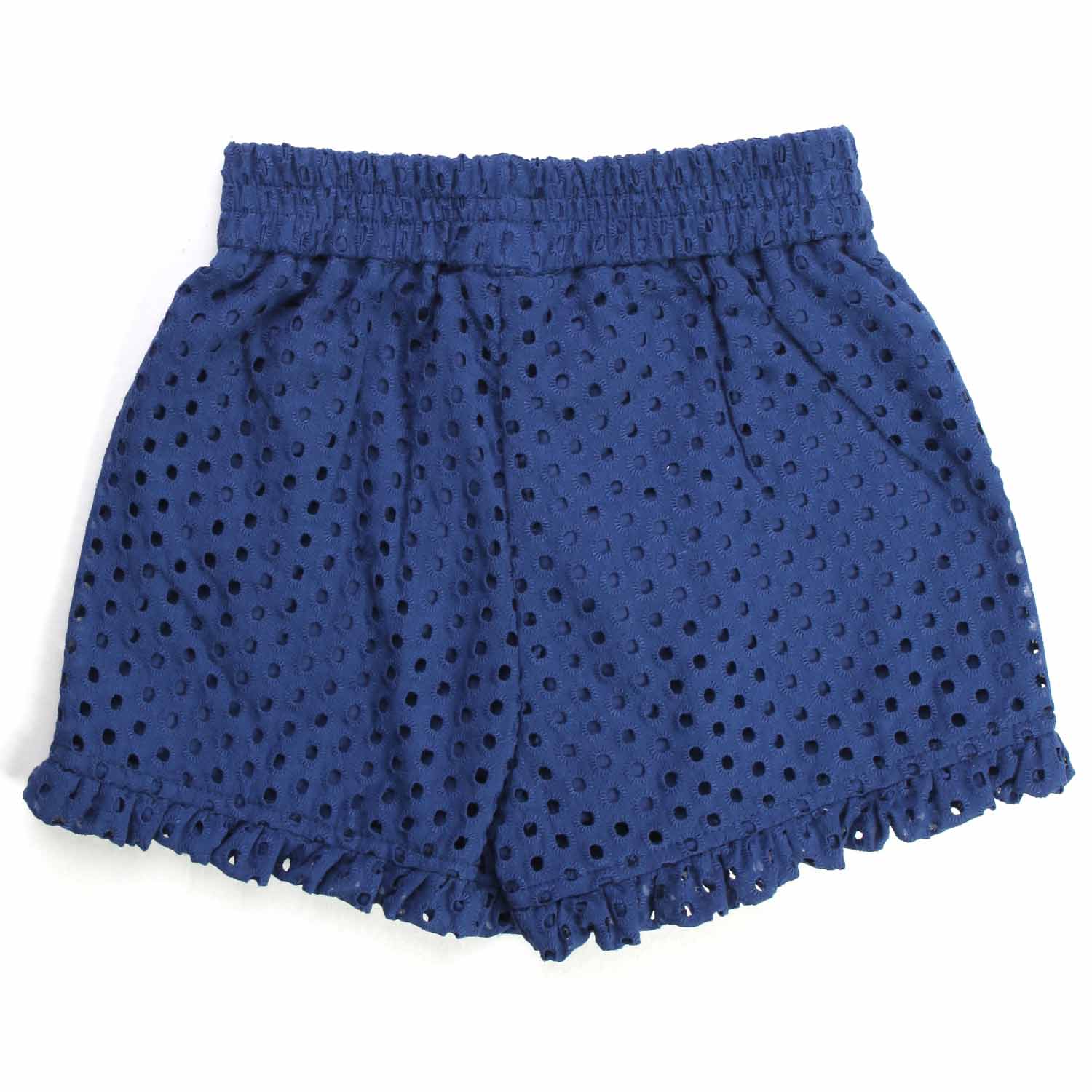SHORTS SANGALLO BLU BAMBINA E RAGAZZA - annameglio.com abbigliamento moda