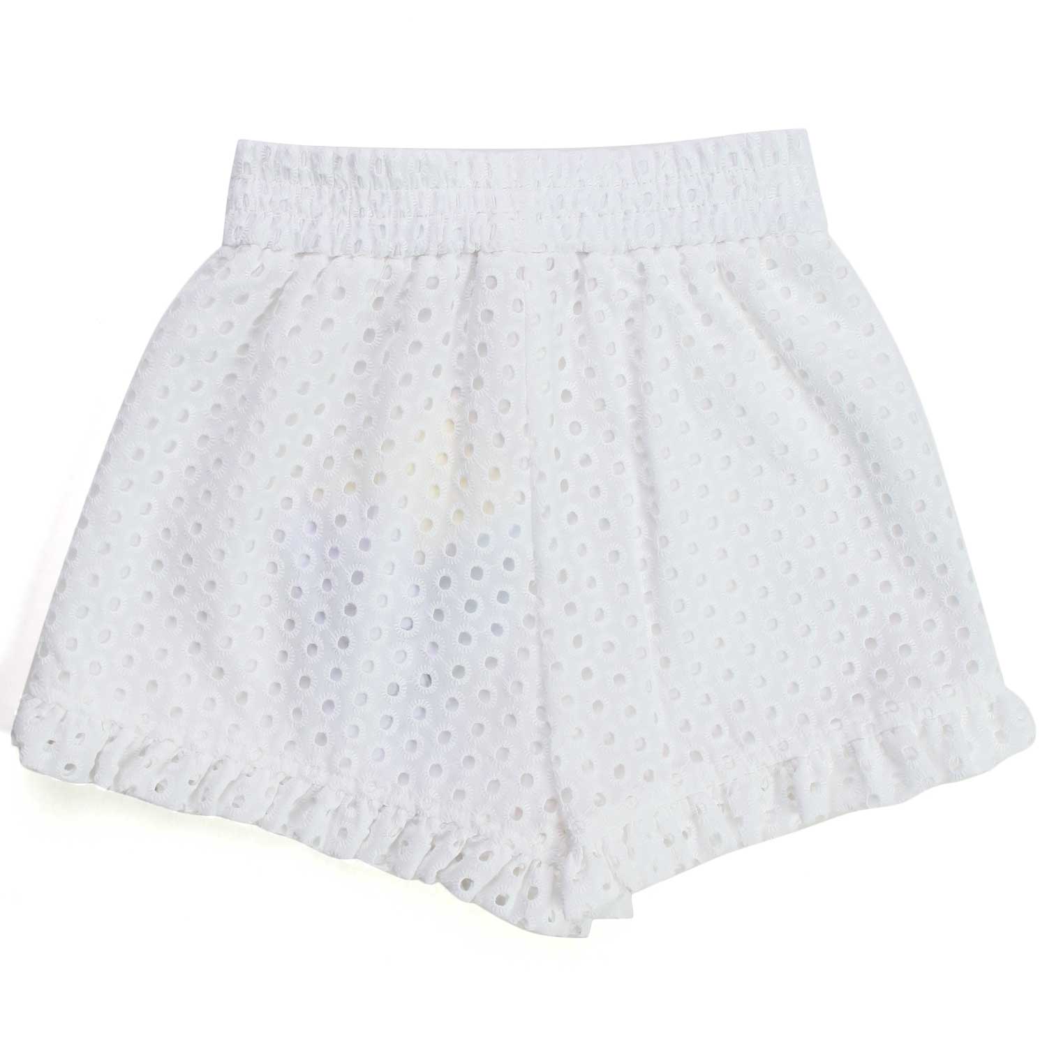 SHORTS SANGALLO BIANCHI BAMBINA - annameglio.com abbigliamento moda