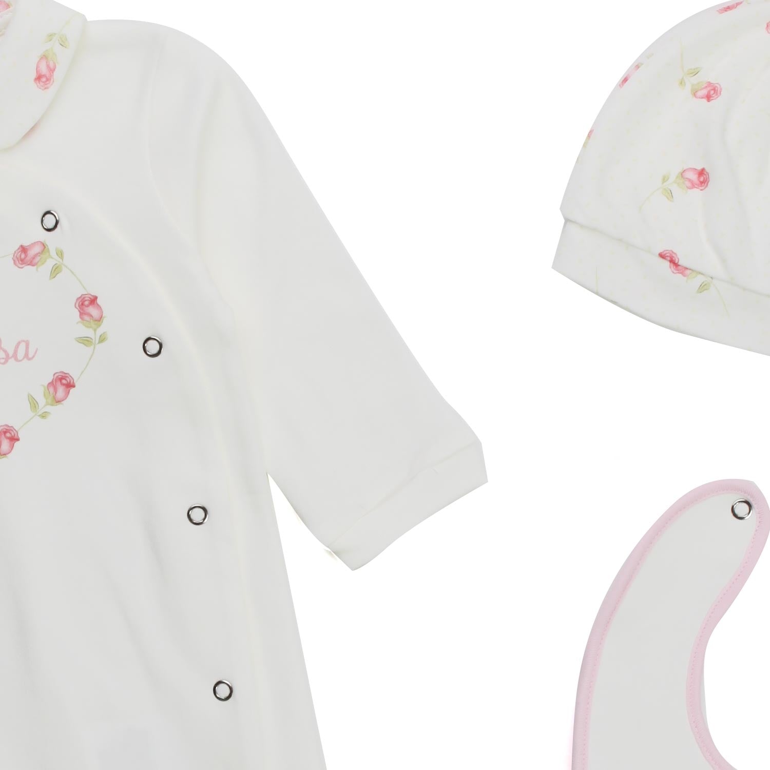 SET TUTINA NEONATA PANNA E ROSA - annameglio.com abbigliamento moda