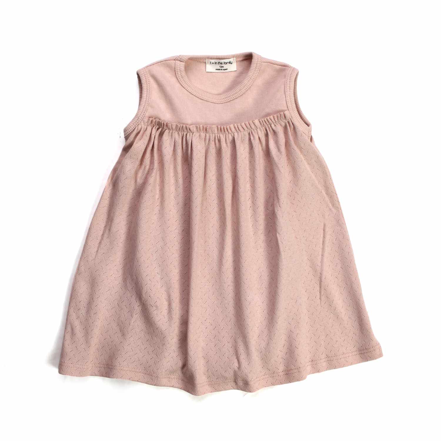 MINI ABITO ROSA NUDE BIMBA E NEONATA - annameglio.com abbigliamento moda