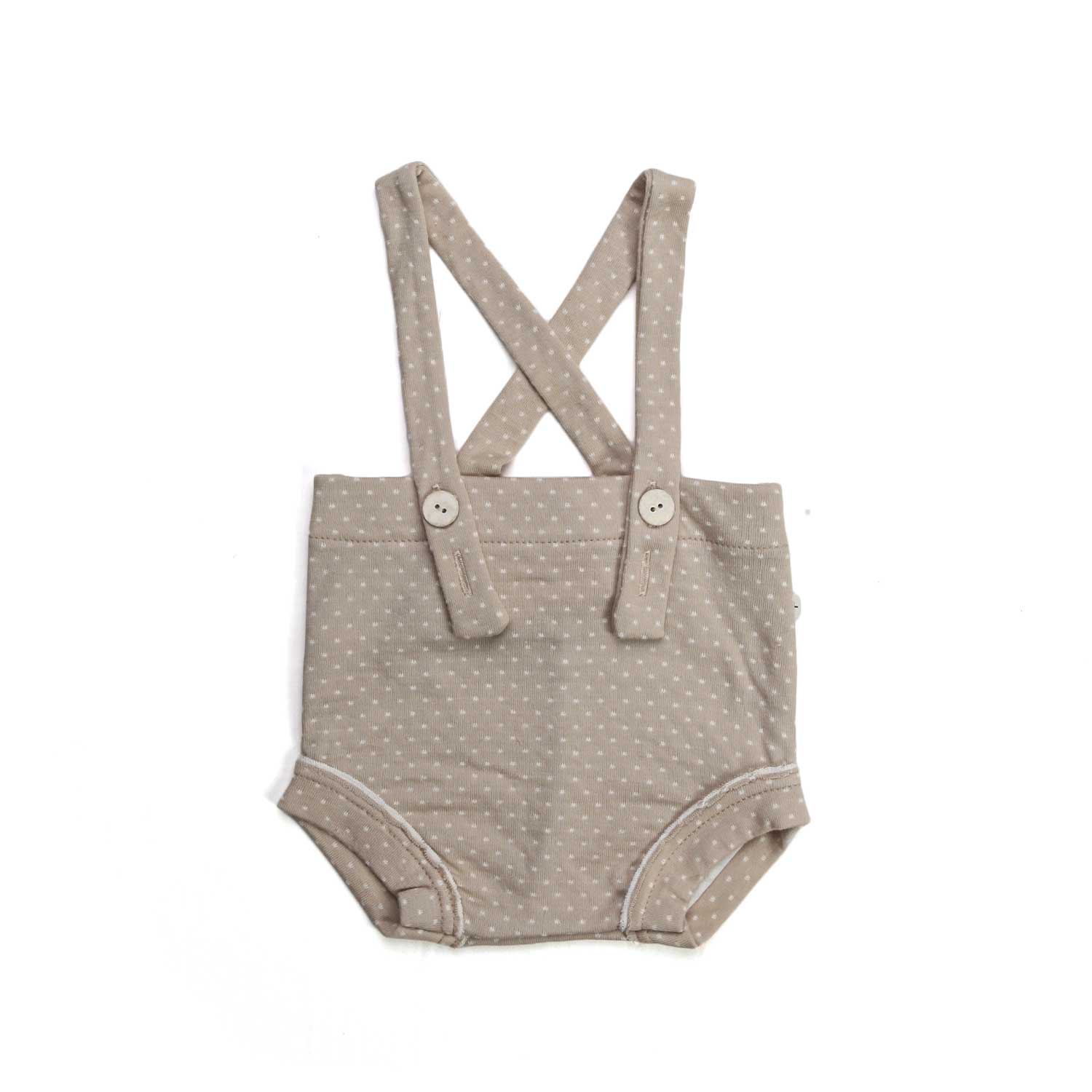 SALOPETTE BEBÉ BEIGE A POIS - annameglio.com abbigliamento moda