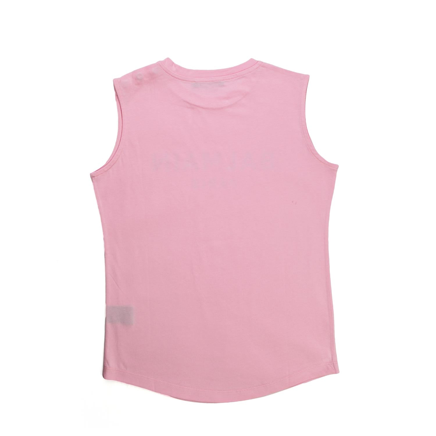 T-shirt rosa senza maniche logo argento - annameglio.com abbigliamento moda