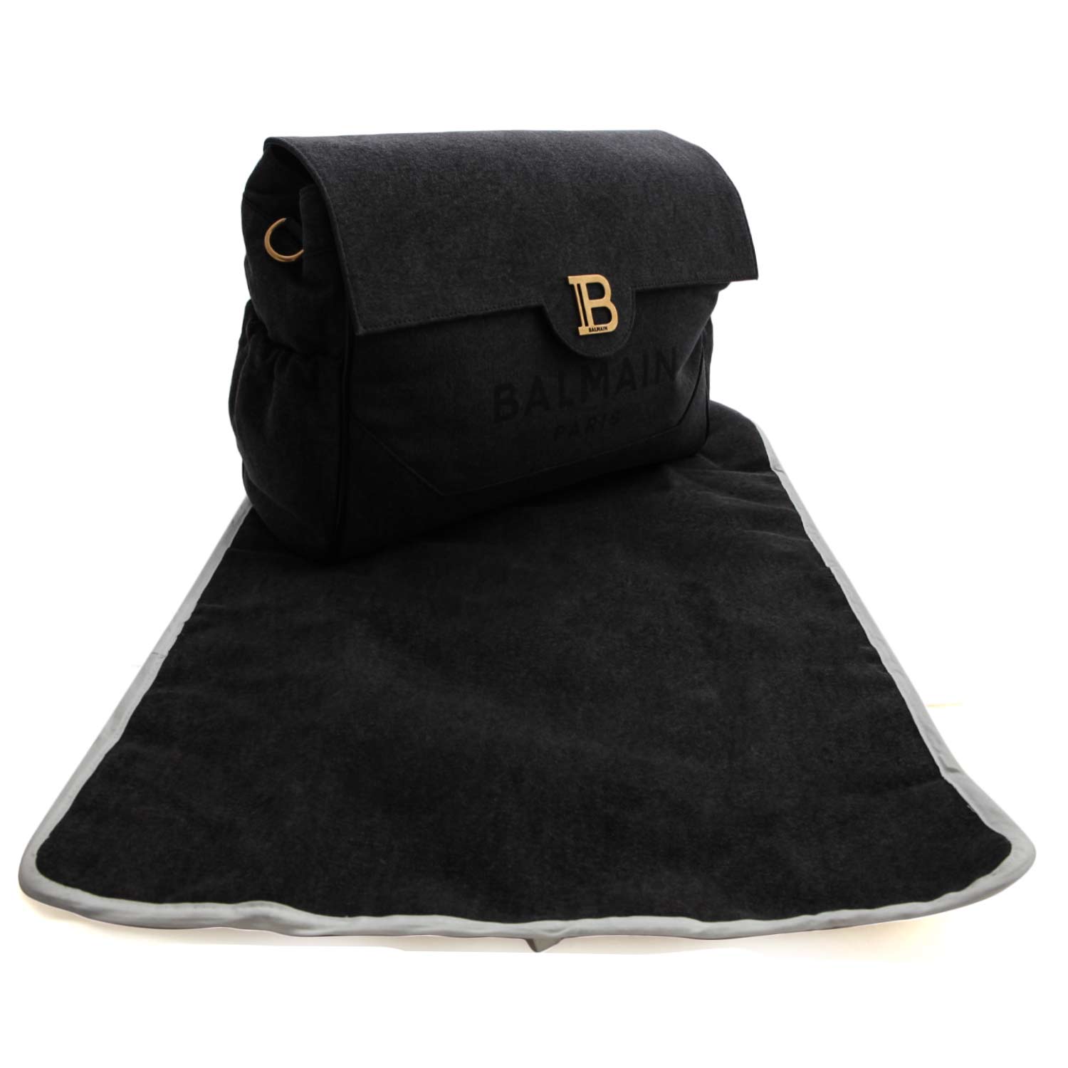 BORSA MAMMA GRIGIO SCURO CON LOGO - annameglio.com abbigliamento moda