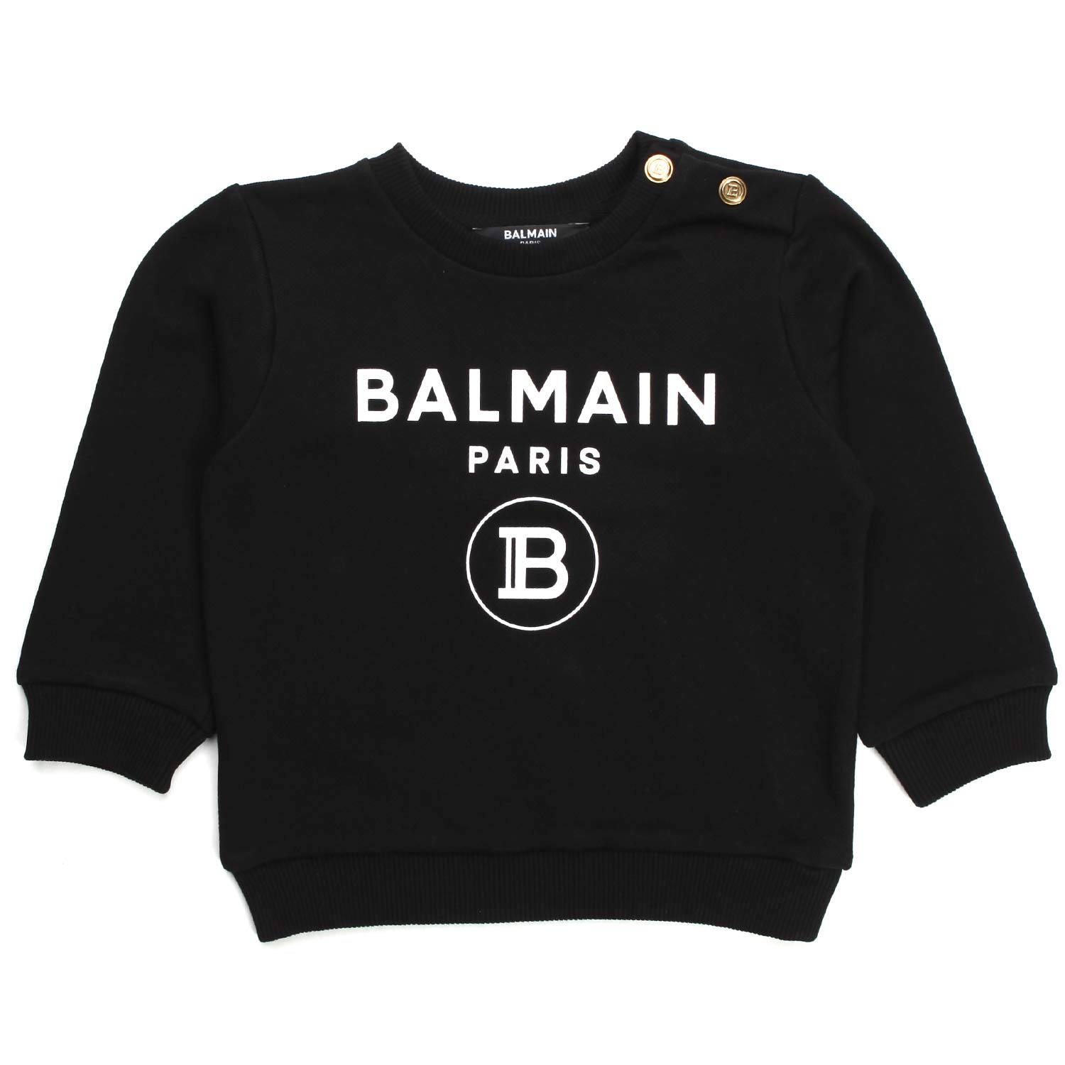 Felpa bimba in cotone black stampa logo - annameglio.com abbigliamento moda