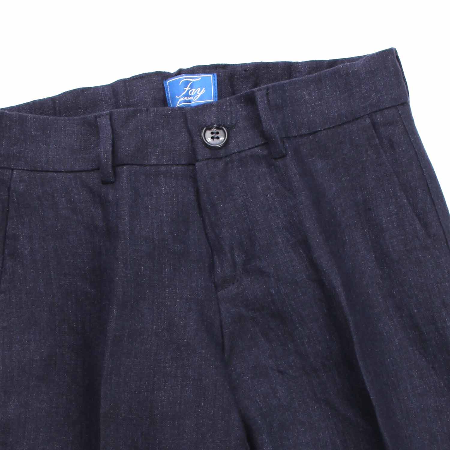 PANTALONE BLU LINO TEEN BAMBINO - annameglio.com abbigliamento moda