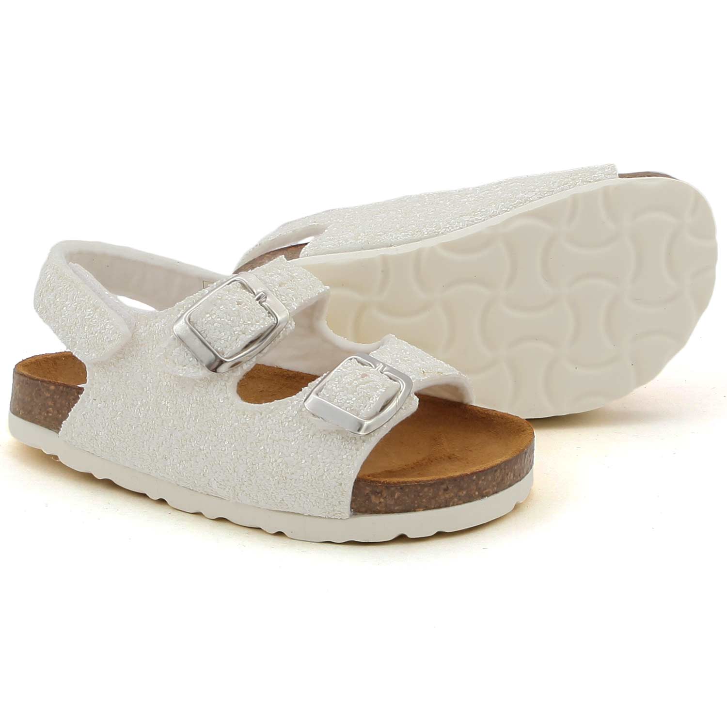 SANDALI BIANCO GLITTER BAMBINA - annameglio.com abbigliamento moda