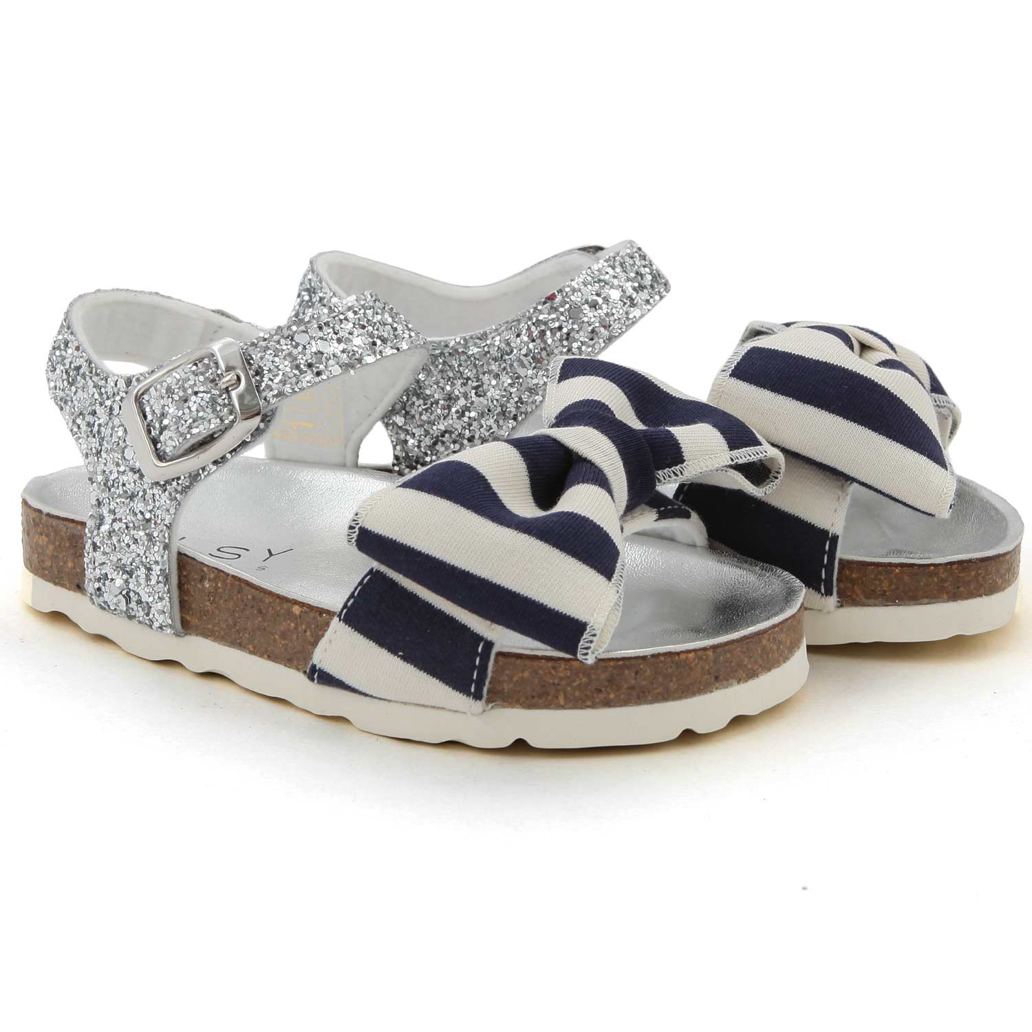 SANDALI ARGENTO GLITTER BAMBINA - annameglio.com abbigliamento moda