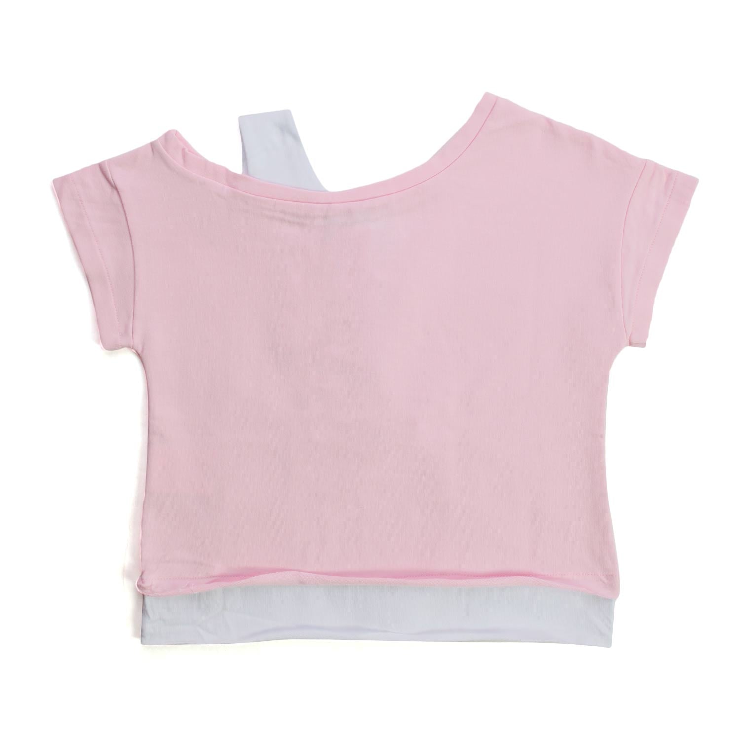 T-SHIRT MONOSPALLA ROSA BAMBINA - annameglio.com abbigliamento moda
