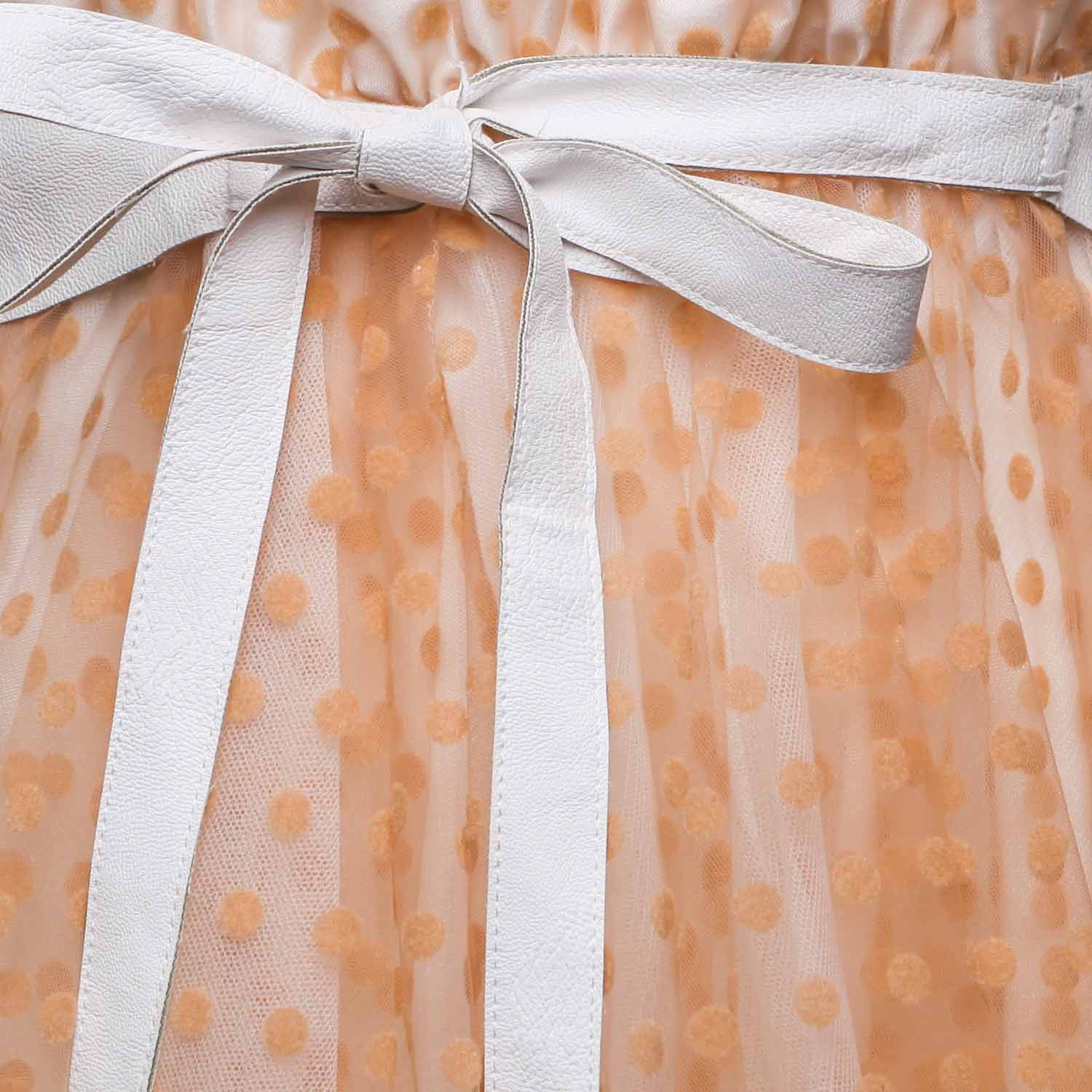 ABITO BEIGE A POIS BAMBINA TEEN - annameglio.com abbigliamento moda