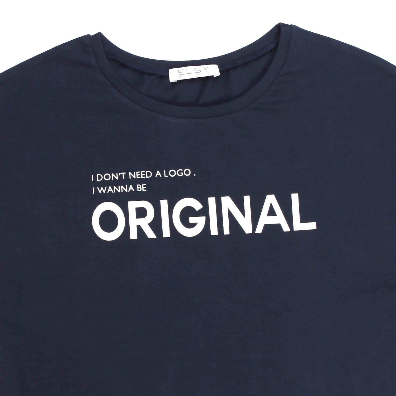 T-SHIRT CROPPED BLU BAMBINA TEEN - annameglio.com abbigliamento moda