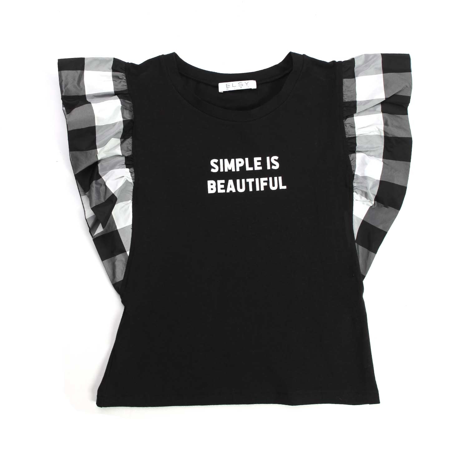 T-SHIRT NERA CON STAMPA GIRL BAMBINA - annameglio.com abbigliamento moda