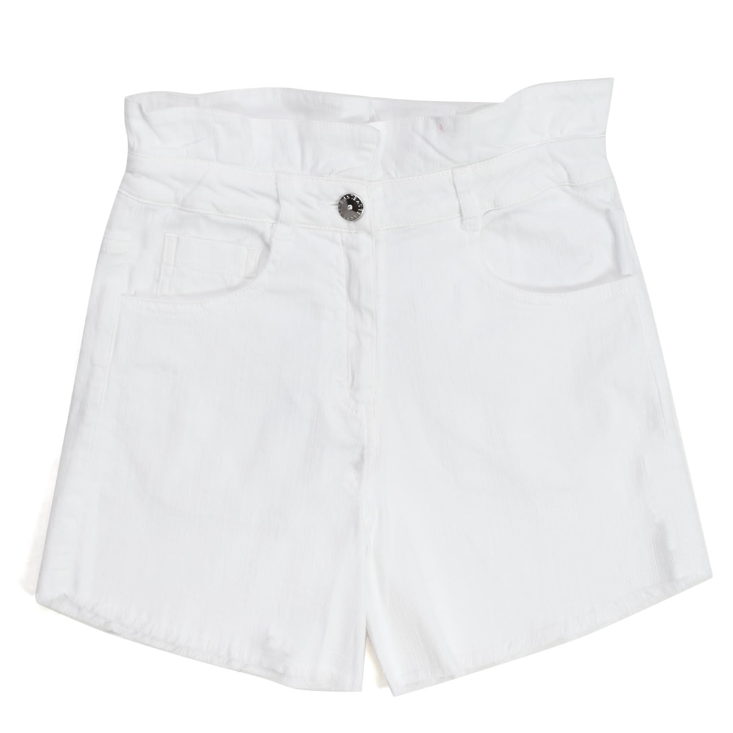 SHORTS BIANCHI CON VITA ALTA GIRL - annameglio.com abbigliamento moda