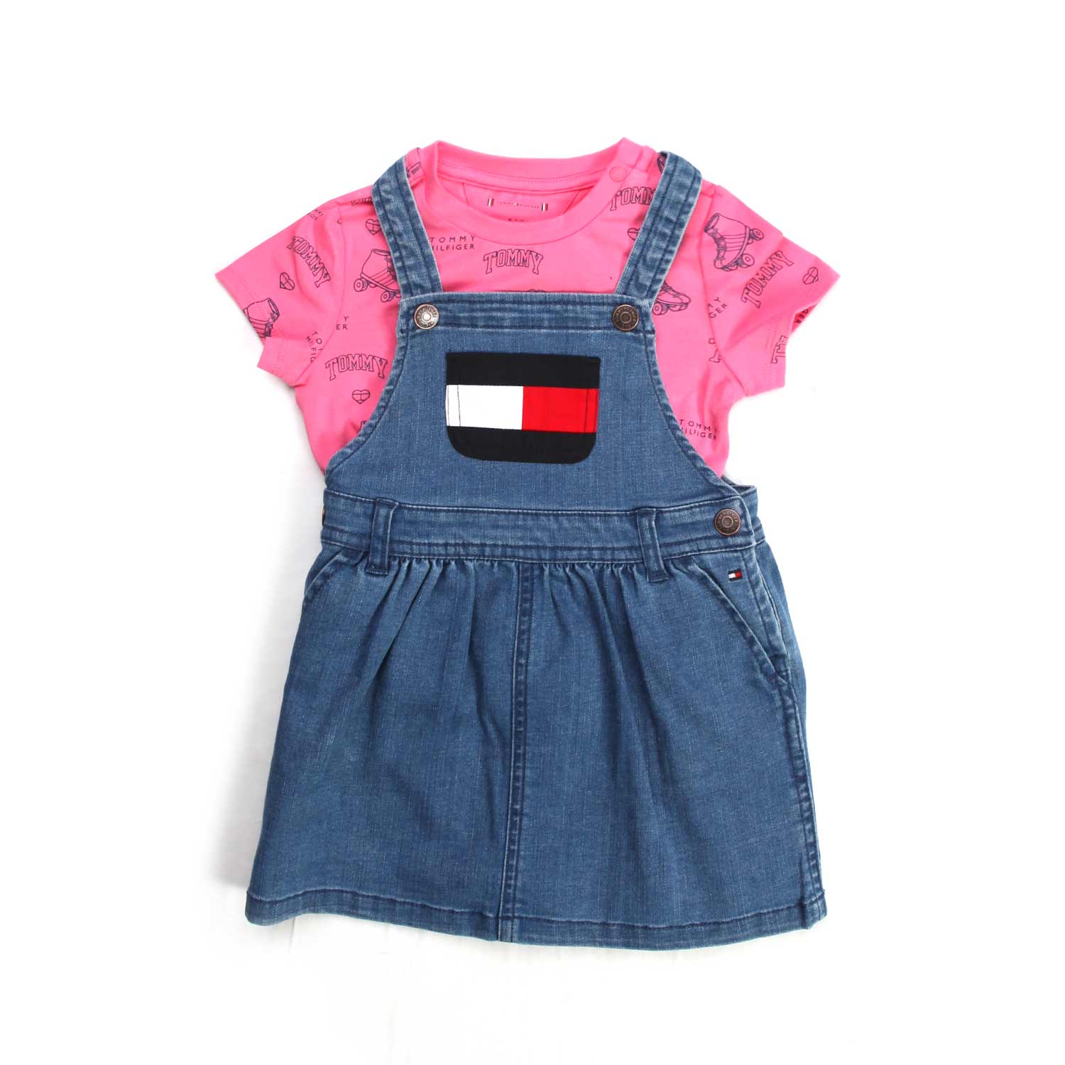 COMPLETINO SALOPETTE BLU E ROSA BIMBA E BAMBINA - annameglio.com abbigliamento moda